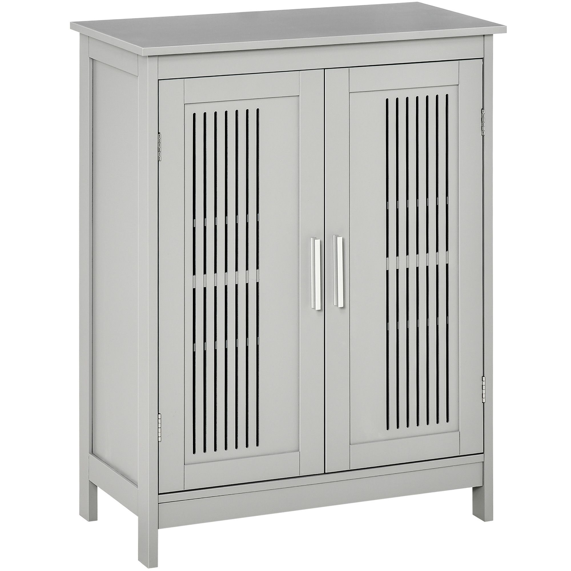 Kleankin Modern Bathroom Floor Cabinet - Grey