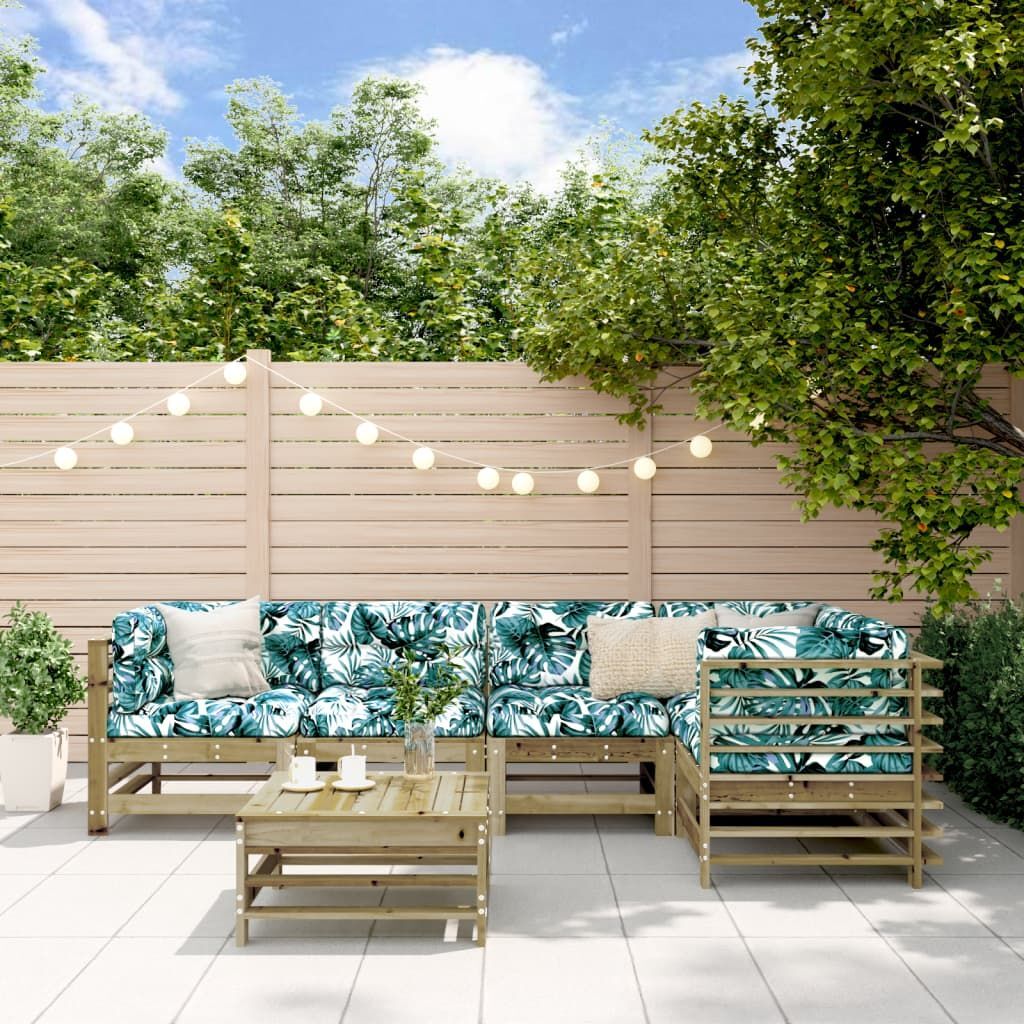 Vidaxl 6 Piece Garden Lounge Set Impregnated Wood Pine