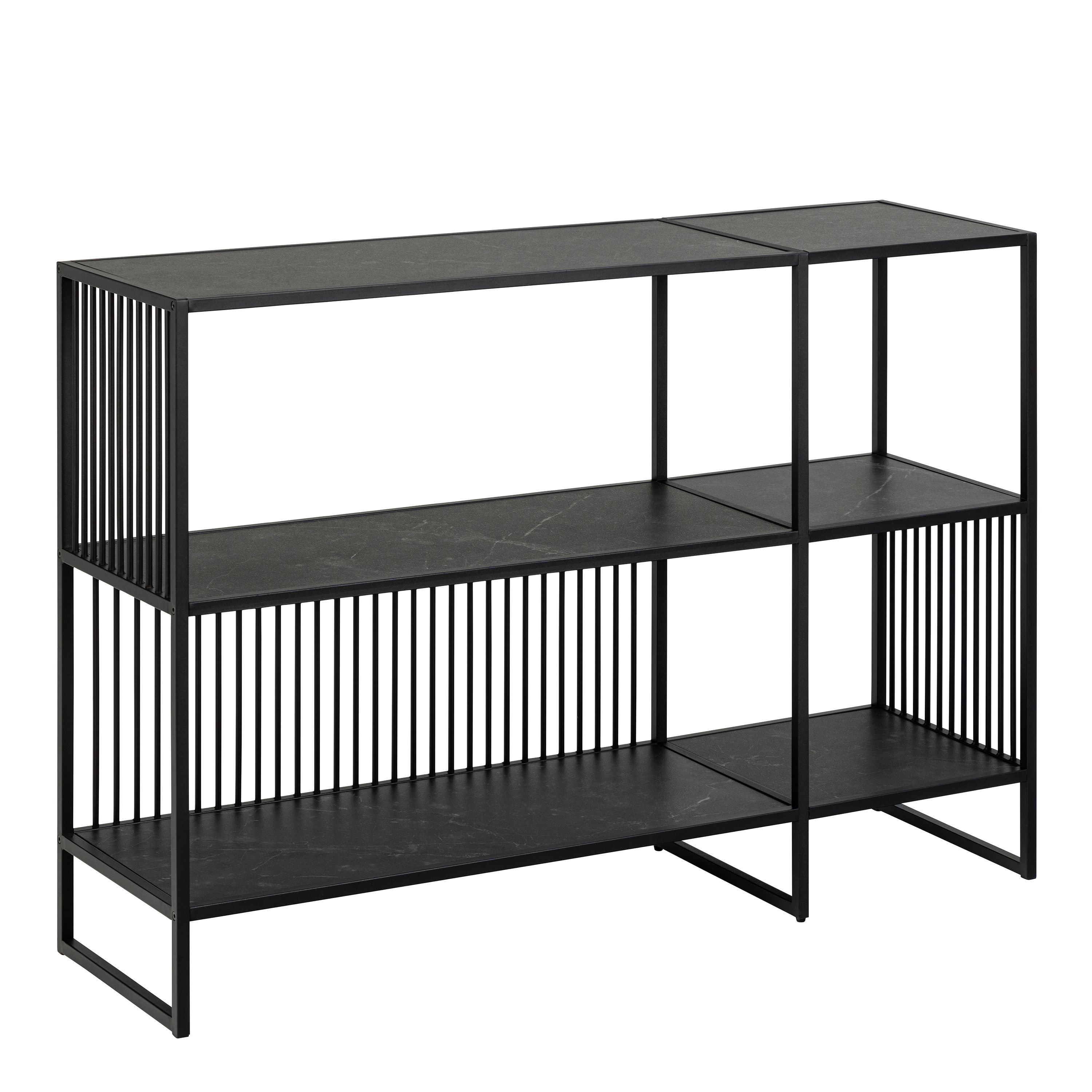 Strington Bookcase With 2 Shelves In Black
