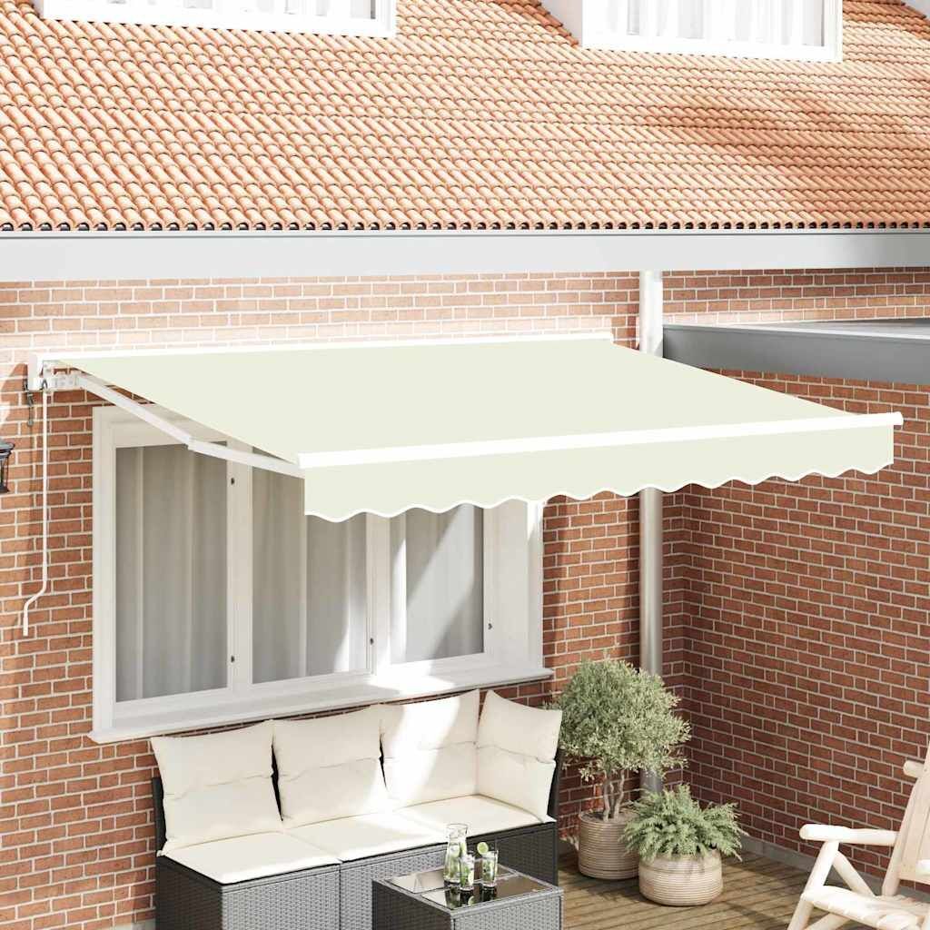 Vidaxl Retractable Awning Manual Cream 250x200 Cm