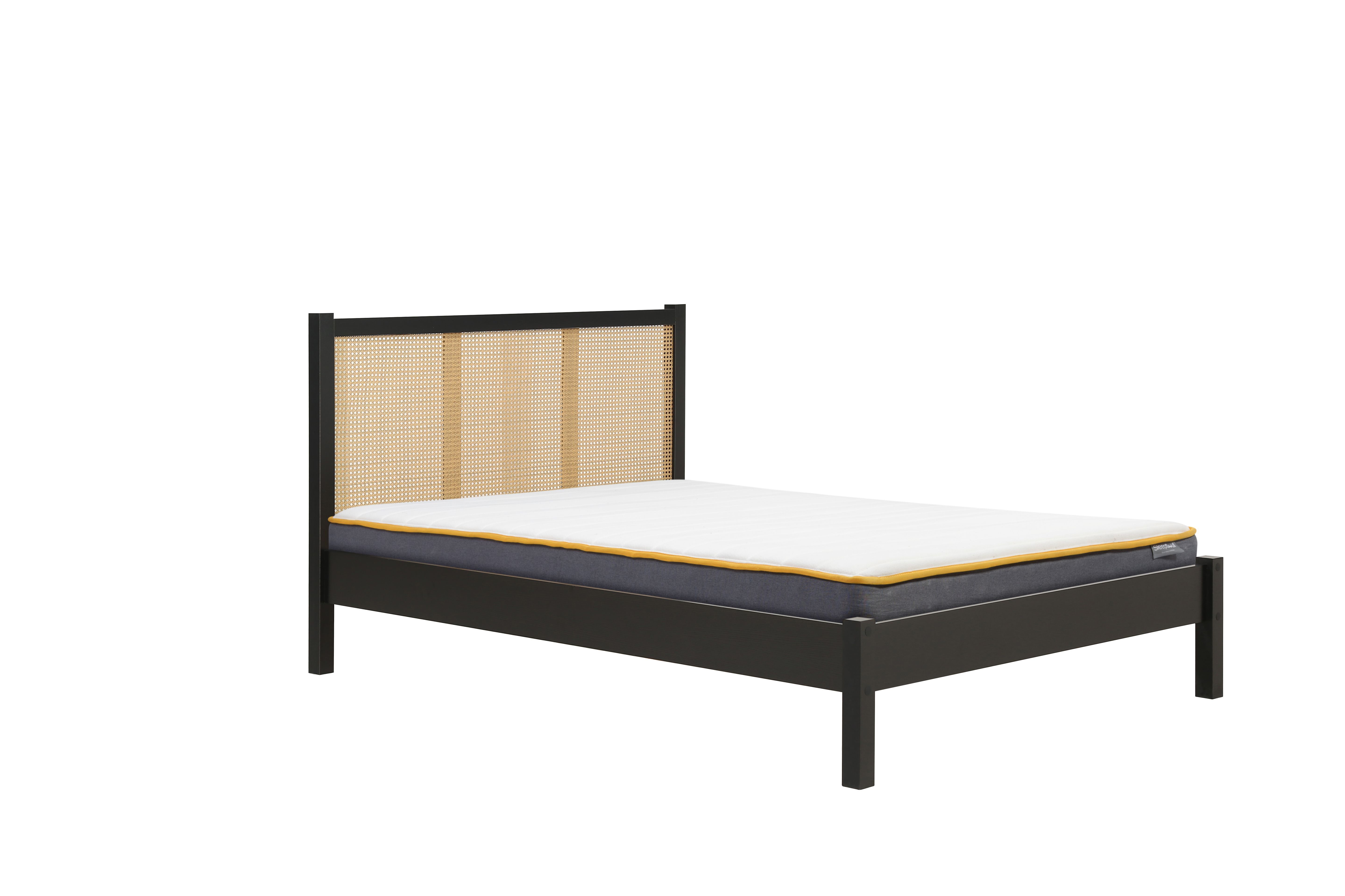 Croxley Double Rattan Bed Black