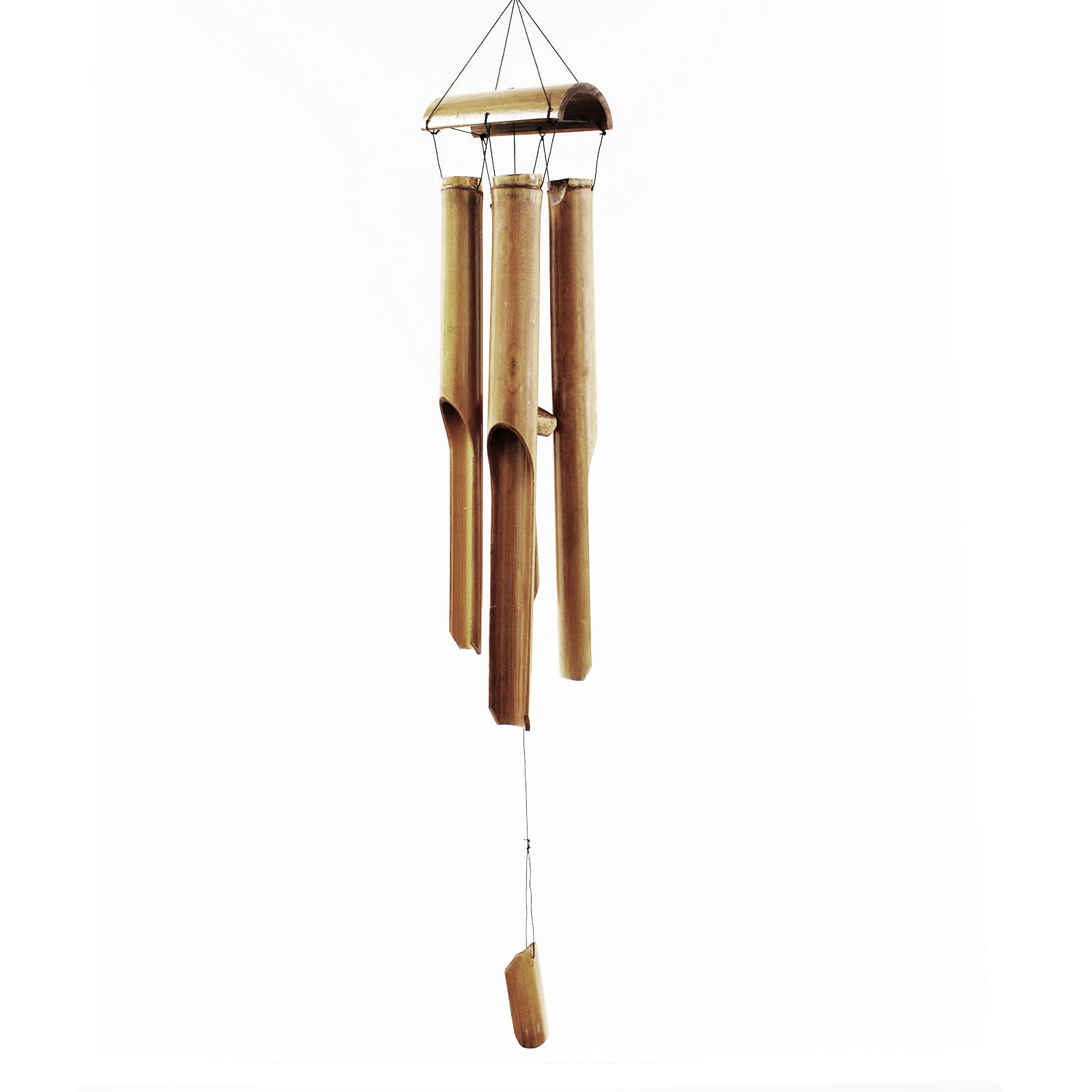 Bamboo Windchime - Natural Finish - 4 Large Tubes