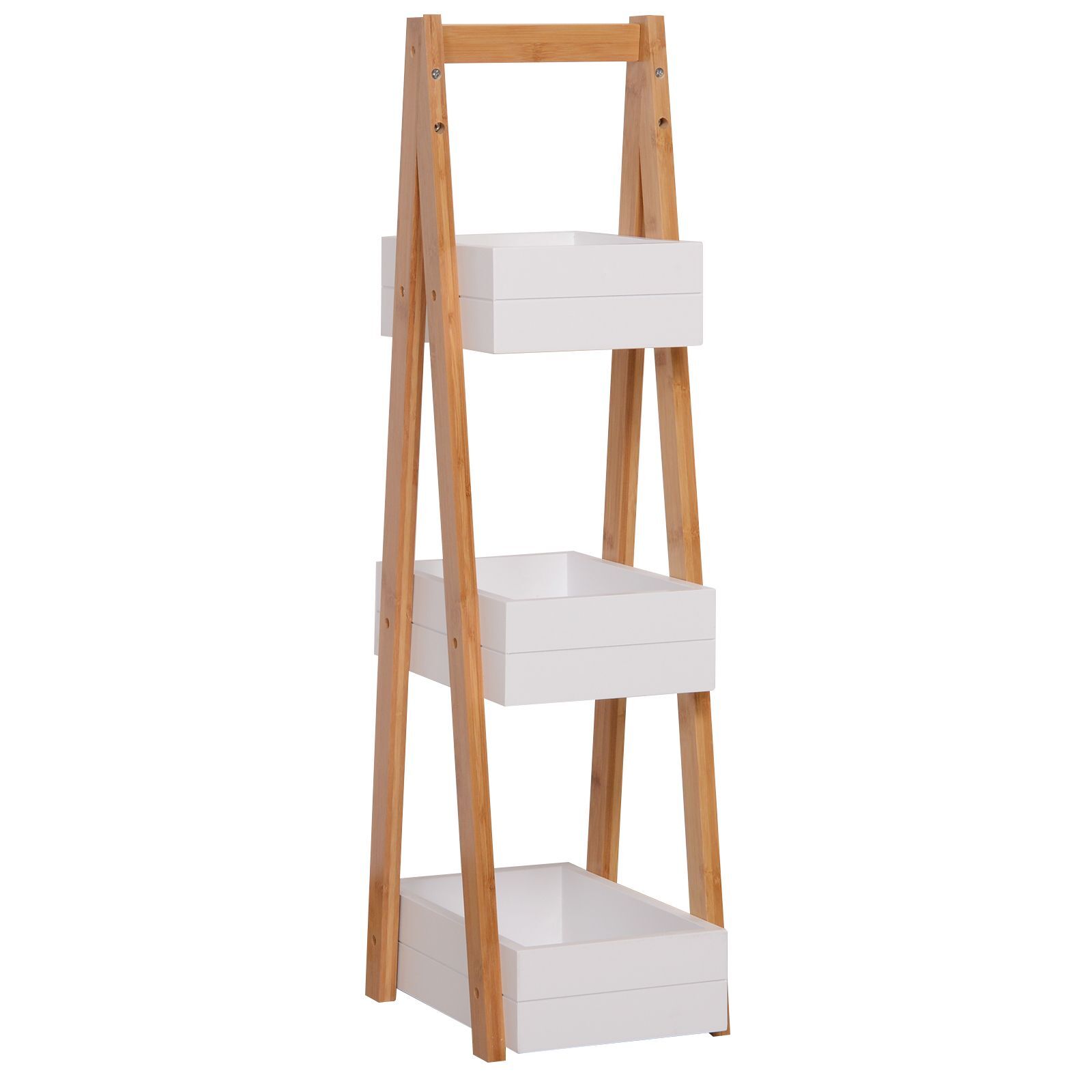 Homcom 3 Tier A Frame Bathroom Shower Caddy Freestanding Rack Storage Unit Shelf Organiser
