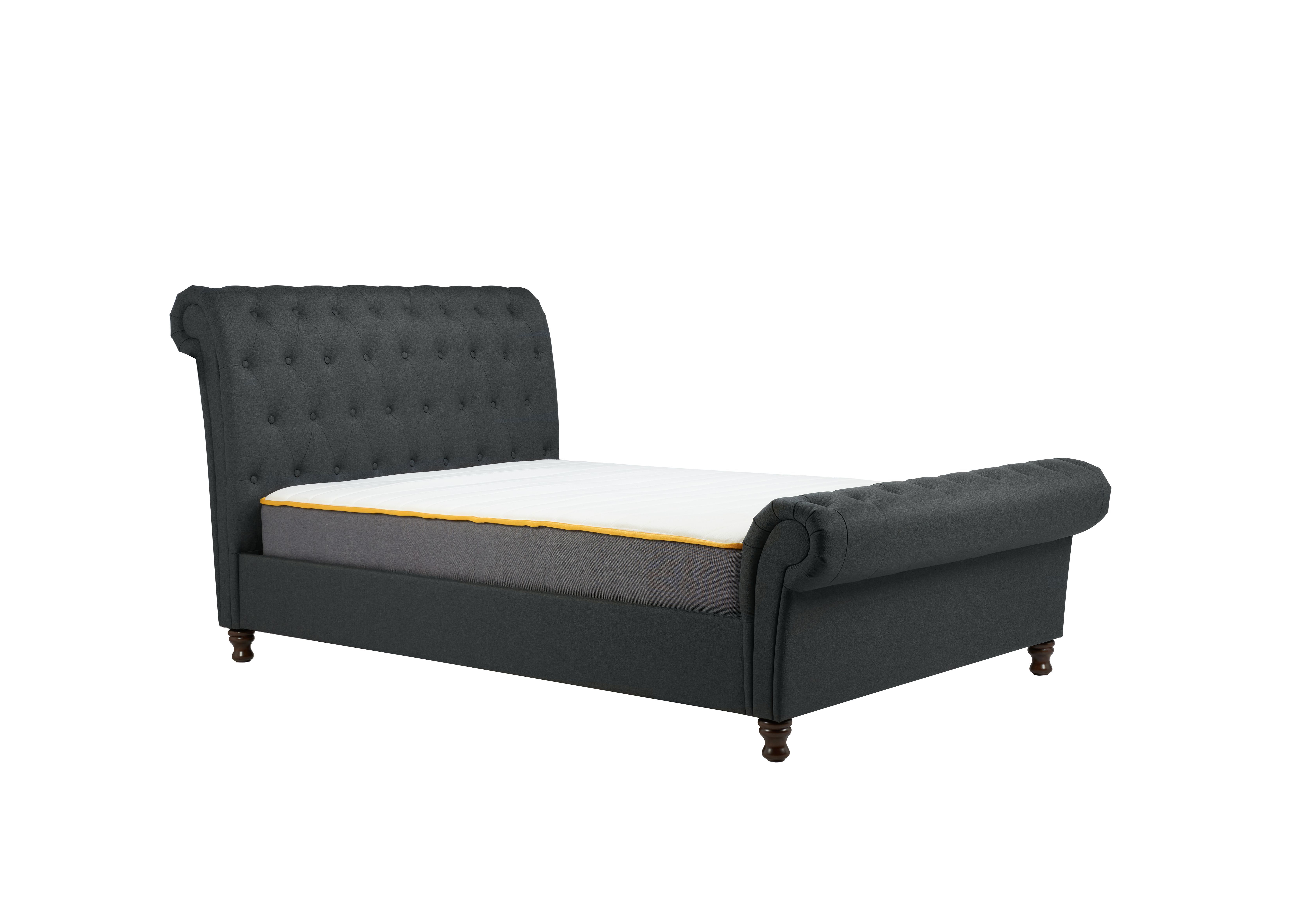Castello Super King Bed Charcoal