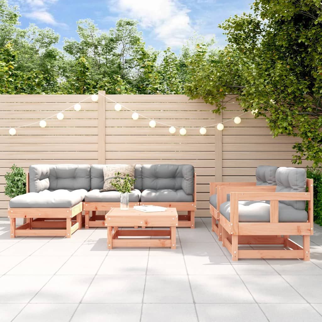 Vidaxl 7 Piece Garden Lounge Set Solid Wood Douglas