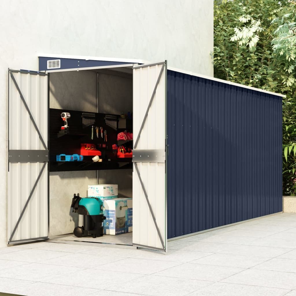 Vidaxl Wall-mounted Garden Shed Anthracite 118x382x178 Cm Steel