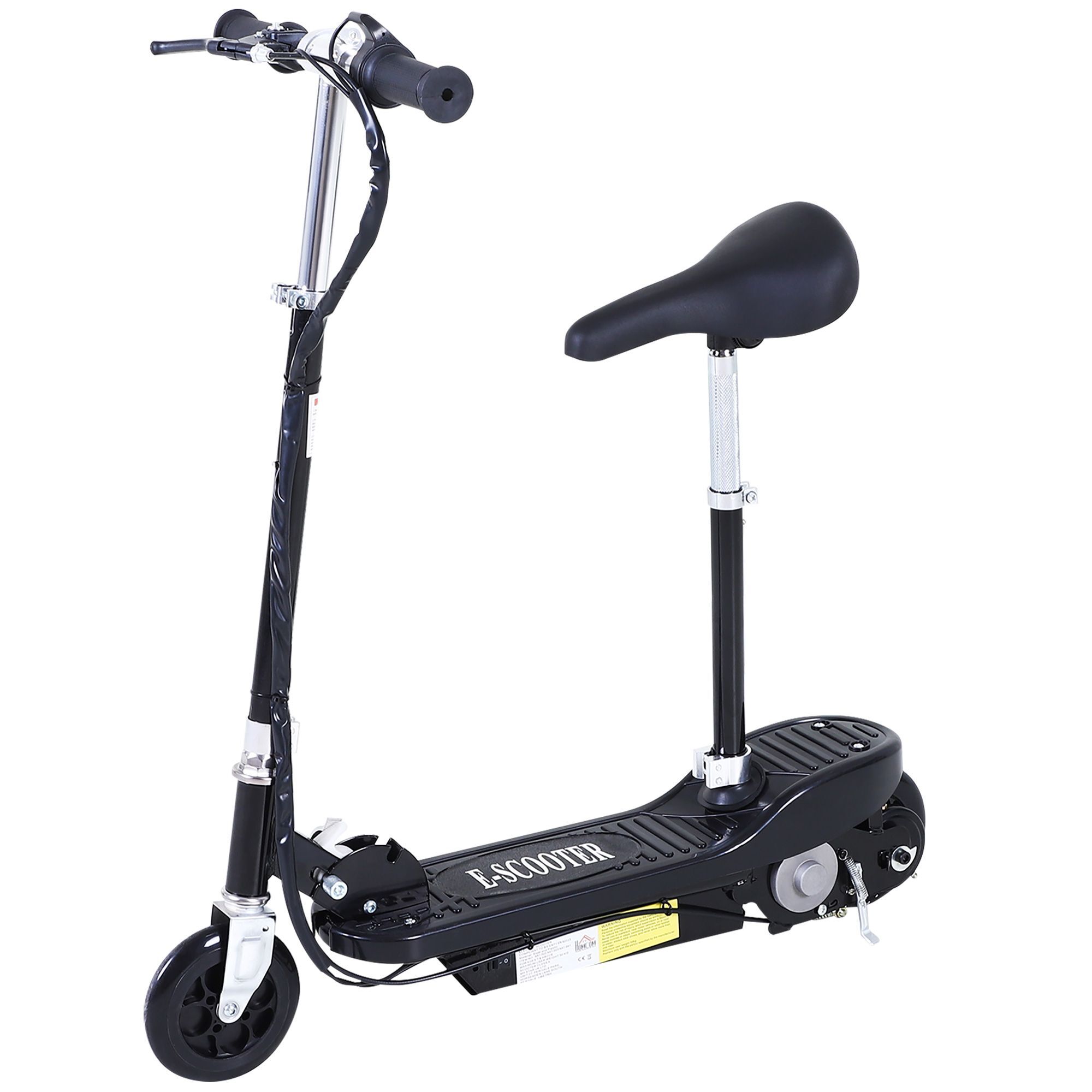 Homcom Outdoor Ride On Powered Scooter For Kids Sporting Toy 120w Motor Bike 2 X 12v Battery - Black