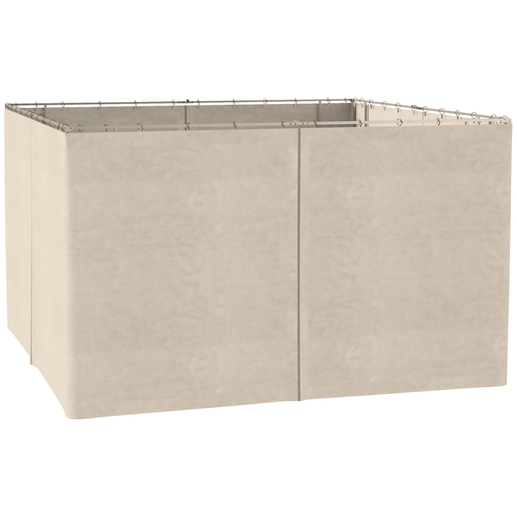 EasyLee Universal 10 x 10 Gazebo Replacement Mosquito Netting, 4-Panel Netting Walls for Patio with Zippers (Beige)