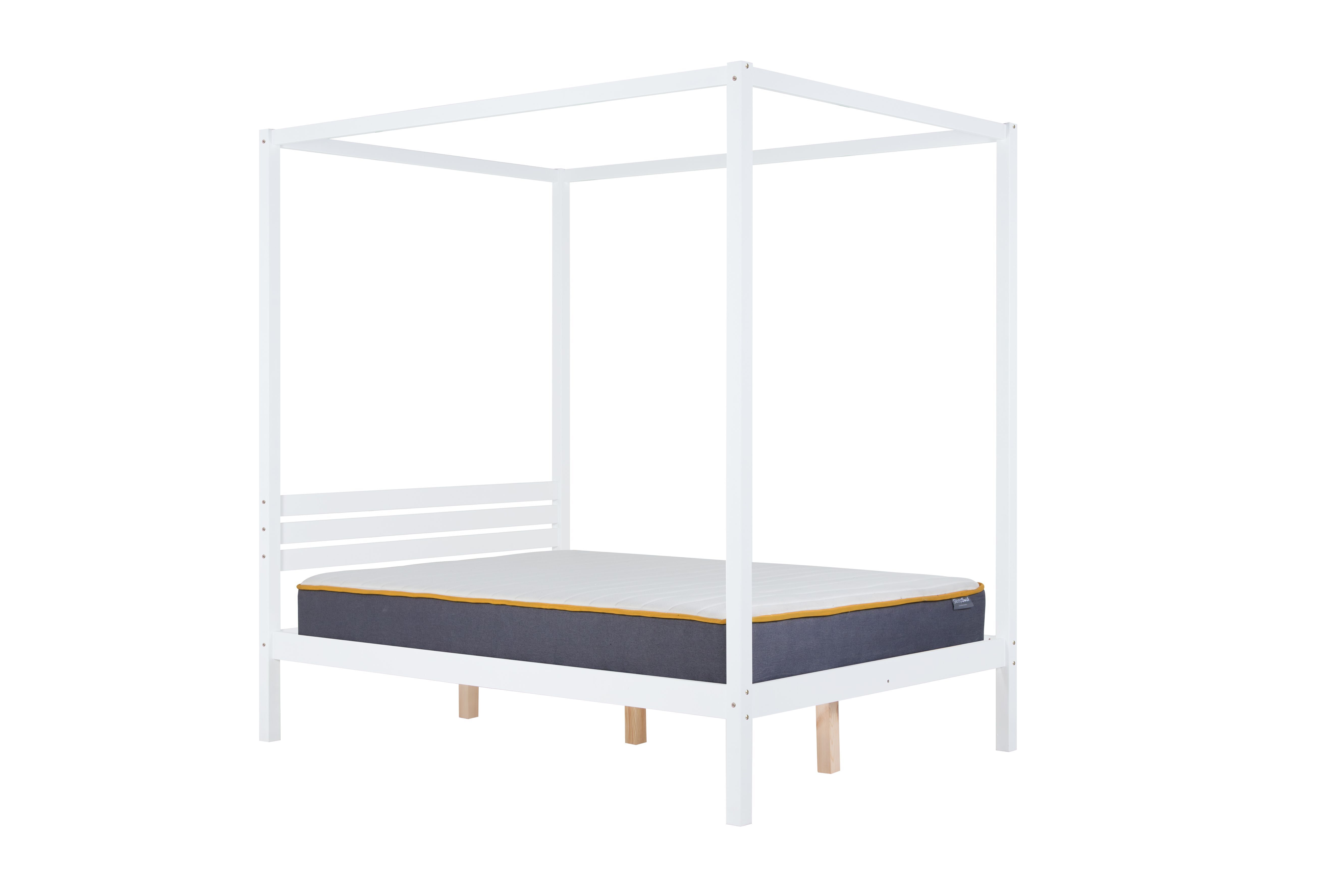 Mercia Four Poster Double Bed White