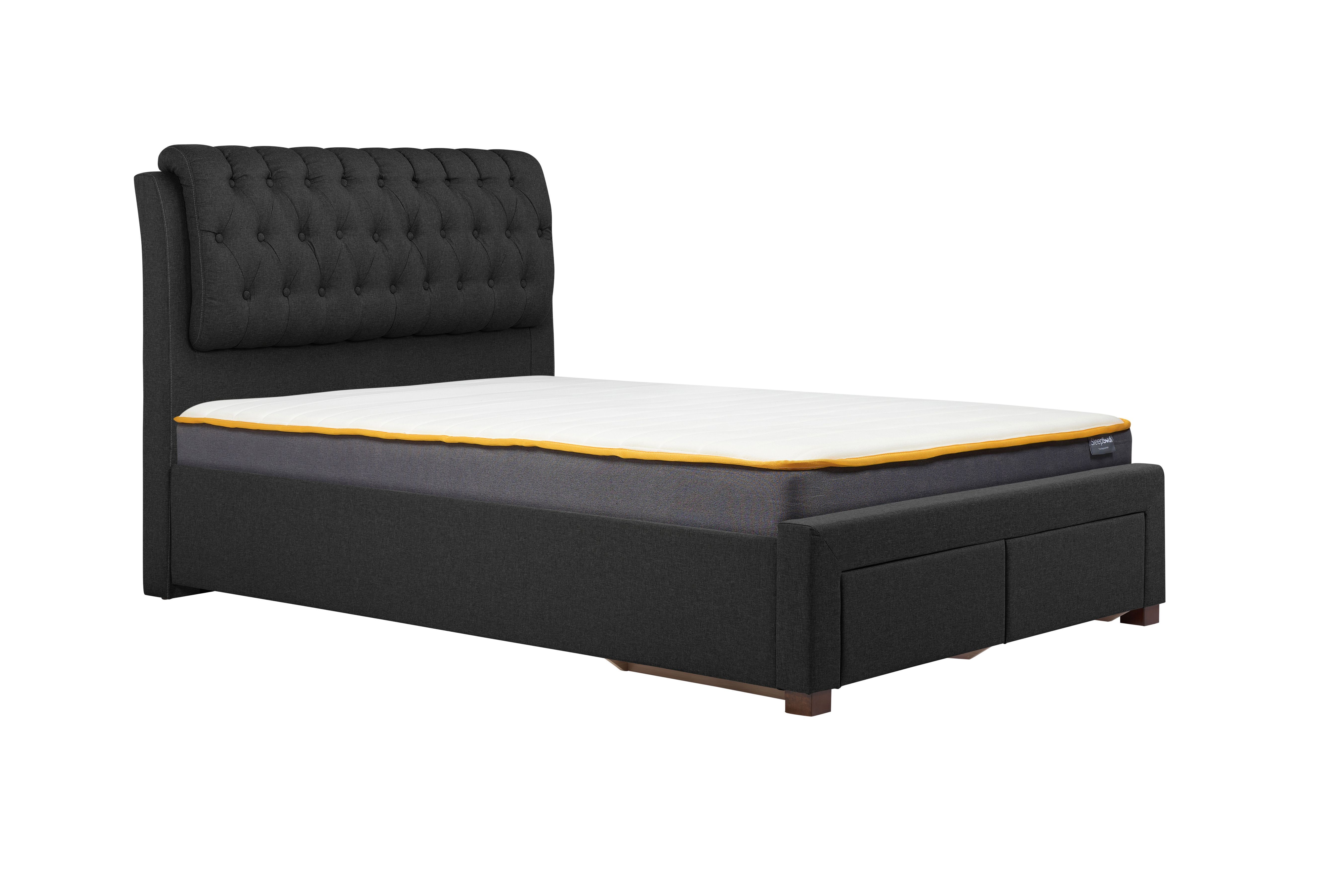 Valentino King Bed Charcoal