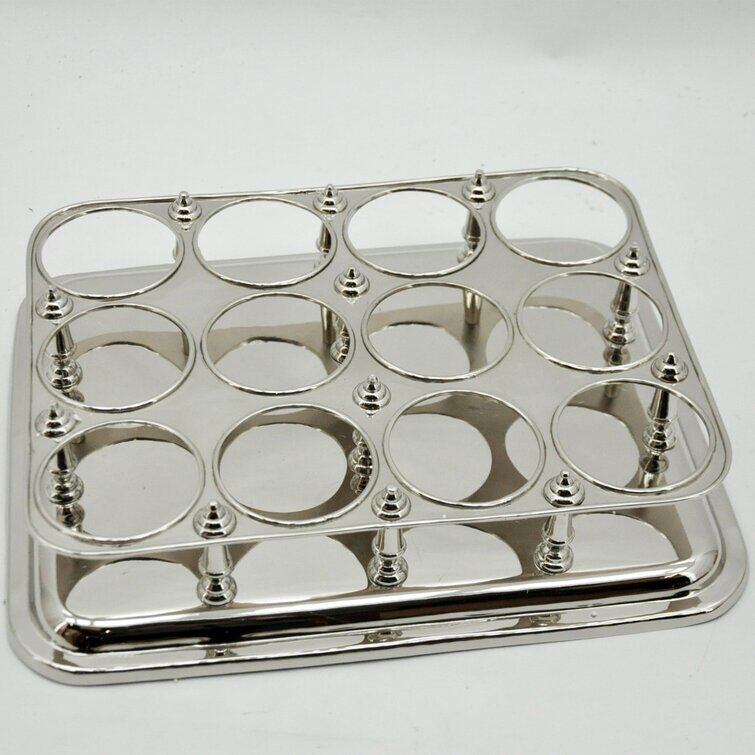 49cm Nickle Plated Bottle Stand