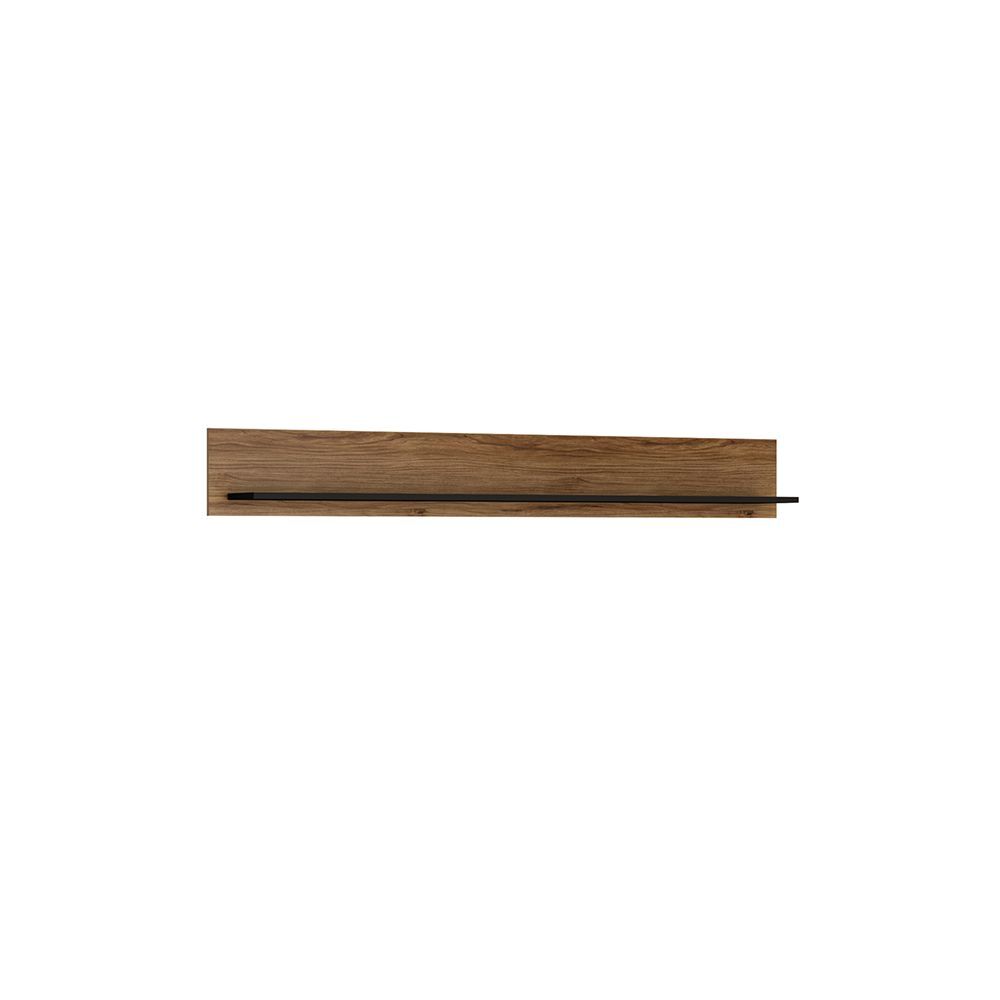 Brolo Wall Shelf 167 Cm In Walnut And Black