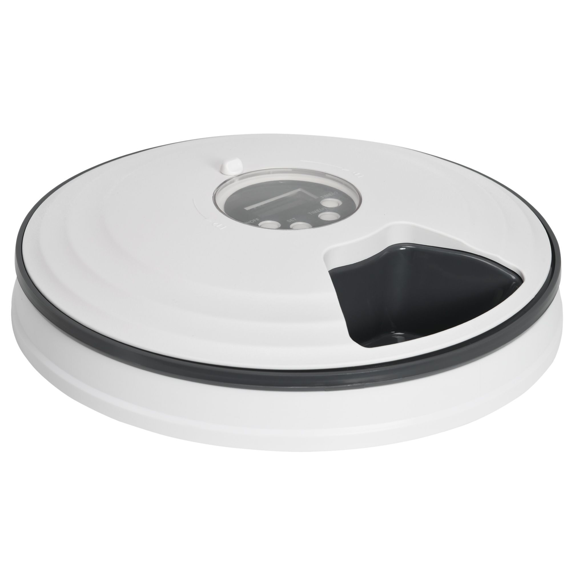 Pawhut Automatic Pet Dog Cat Feeder With Digital Timer, 6-meal Food Dispenser Trays For Wet Or Dry Pet Food, Led Display Power By Battery