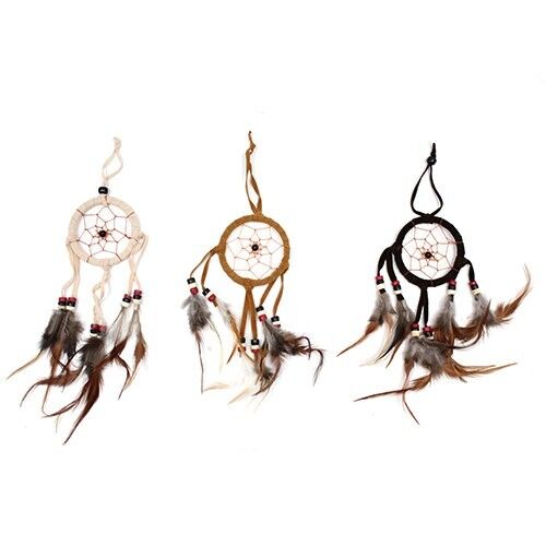 Bali Dreamcatchers - Small Round - Cream/coffee/choc