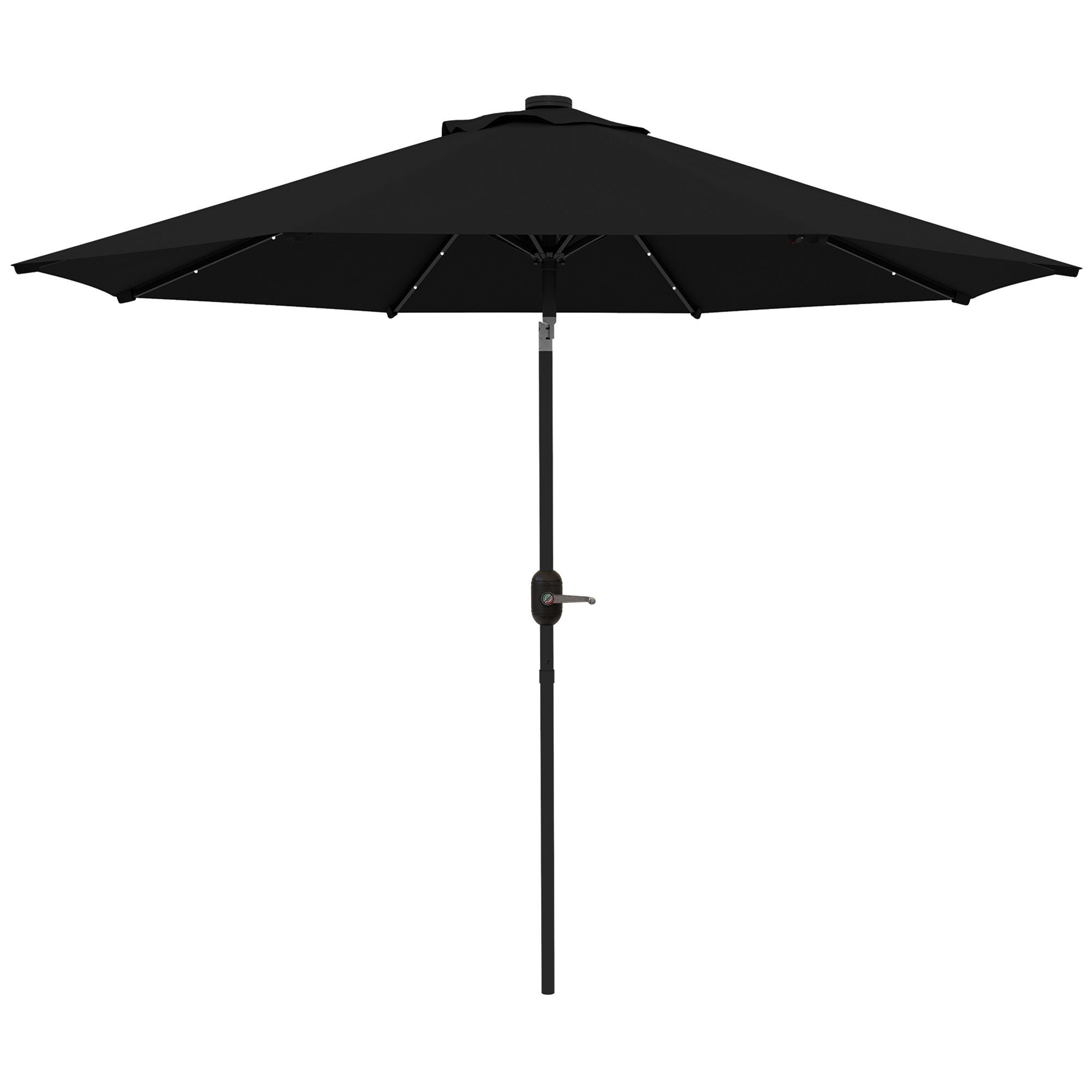 Outsunny 2m Beach Parasol with Sides Fishing Umbrella Tilt, UV30+