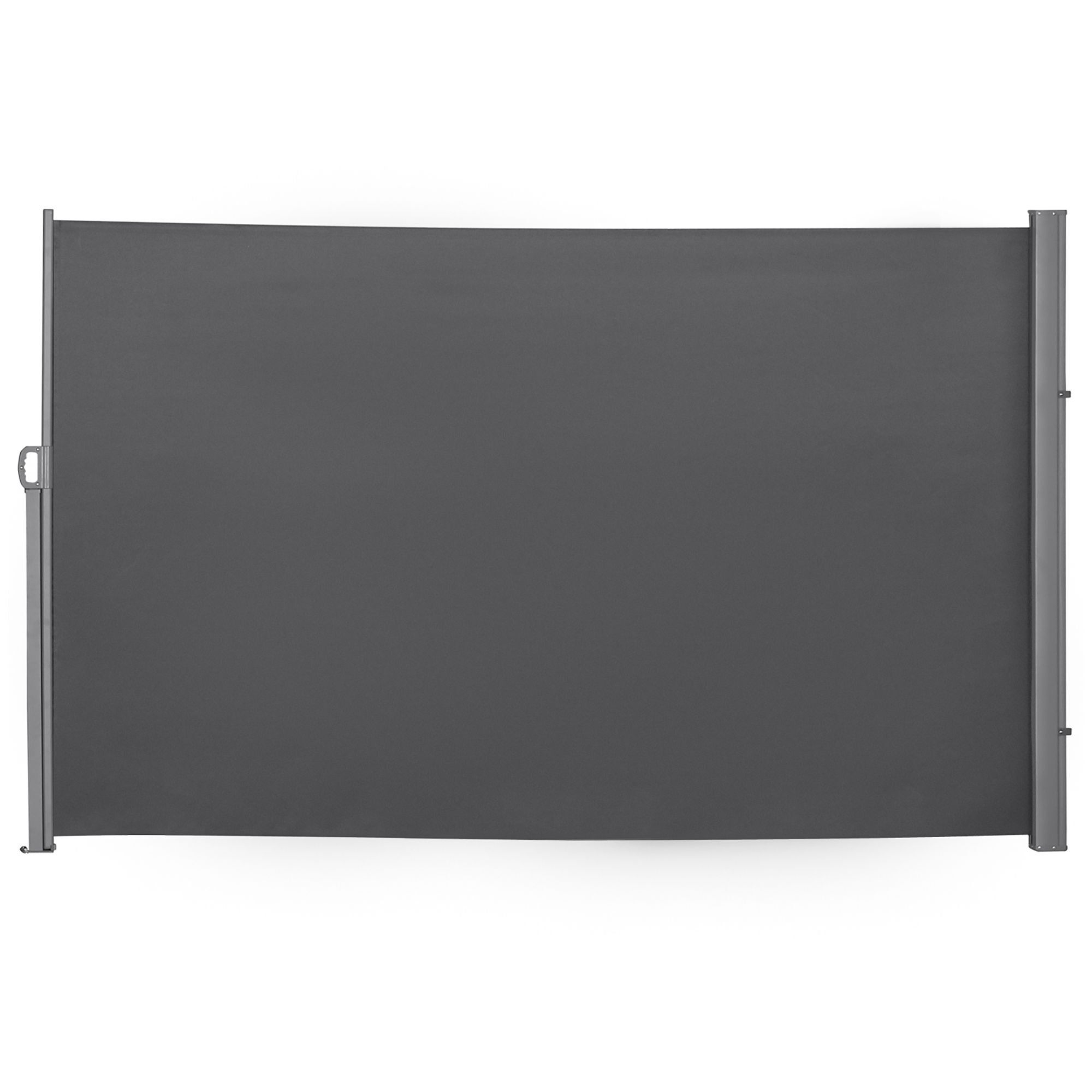 Outsunny Retractable Sun Side Awning Screen Fence Patio Garden Wall Balcony Screening Panel Outdoor Blind Privacy Divider (3x1.8m, Grey)