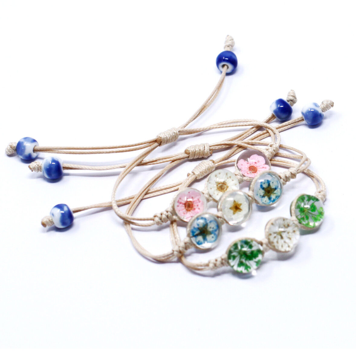Pressed Flowers - Tri-flower Braclet