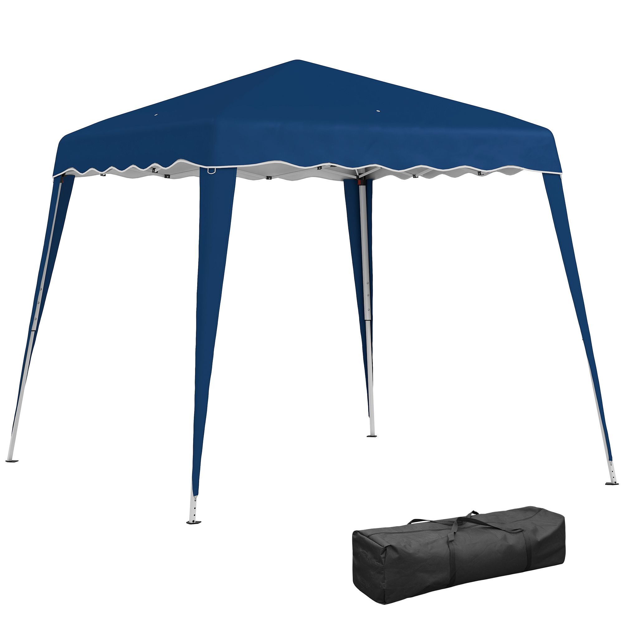Outsunny 3 M X 3 M Base/ 2.5 M X 2.5 M Top Pop Up Gazebo With Carry Bag, Height Adjustable Slant Leg Party Tent Instant Event Shelter For Garden, Patio