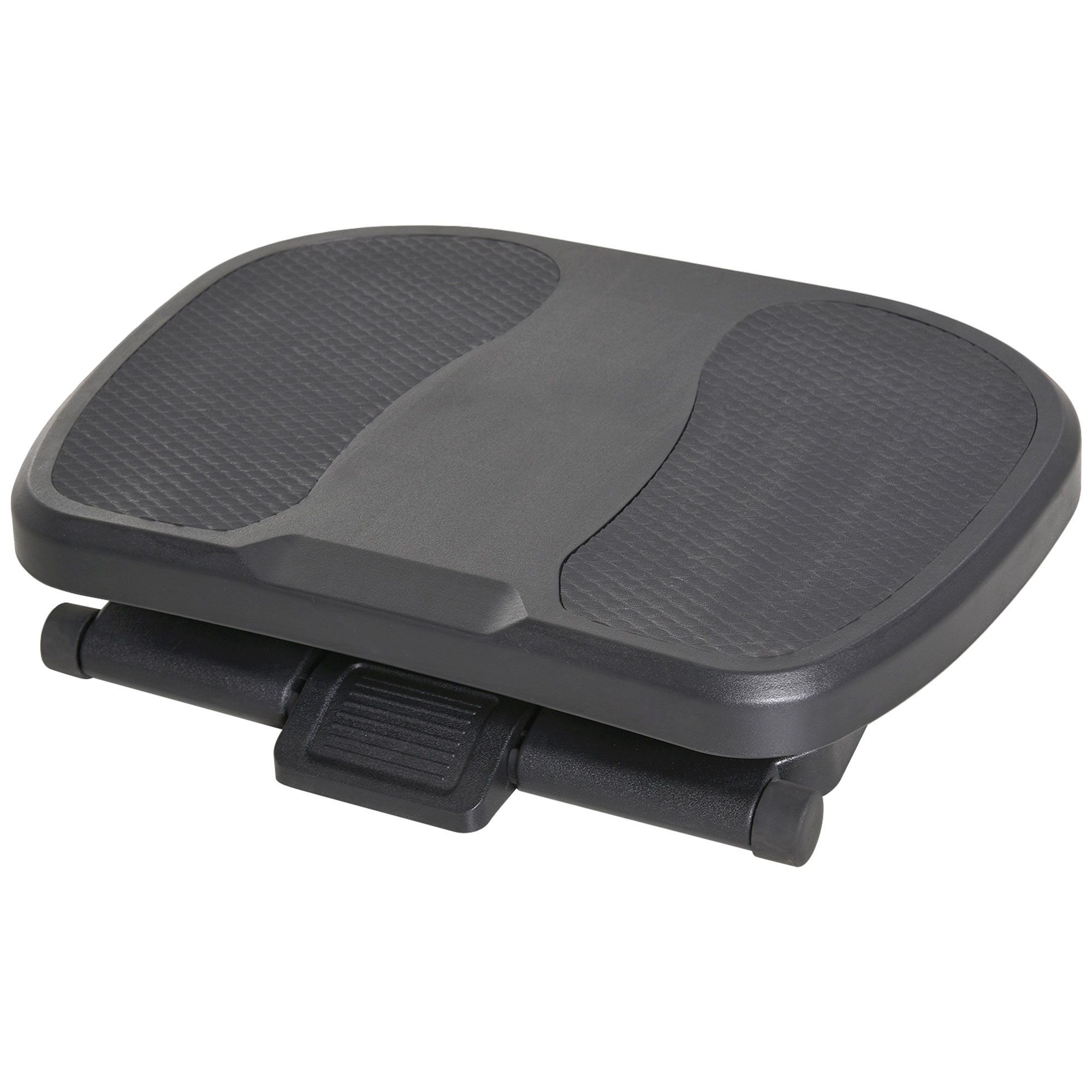 Homcom Footrest Adjustable Height & Angle 0-30 Degree For Better Posture At Office Black