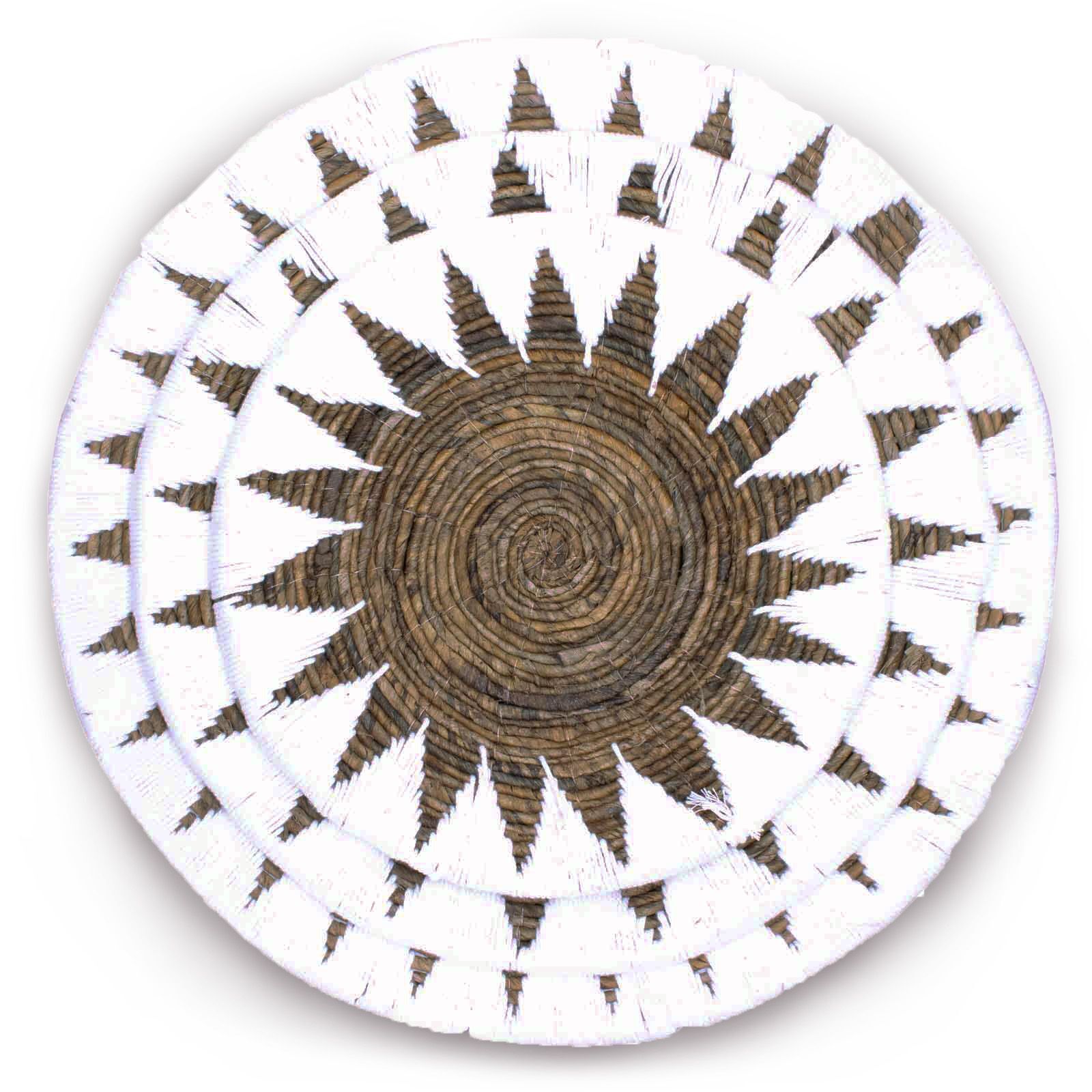 Set Of Three Seagrass Bowls Wall Art - Cream