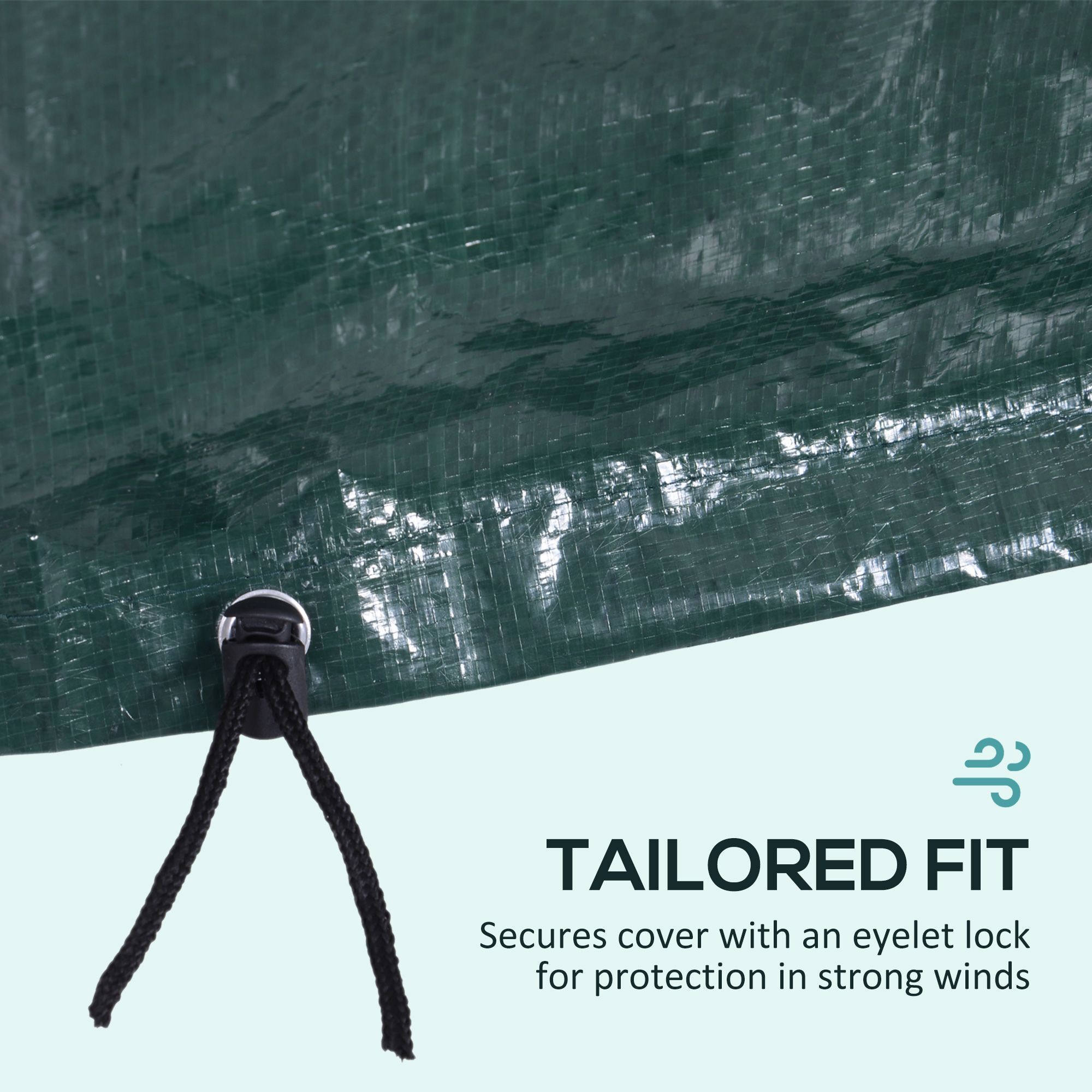 Outsunny Large Patio Set Cover Outdoor Garden Furniture Protection Cover Protector Waterproof Anti-uv Green 235 X 190 X 90 Cm