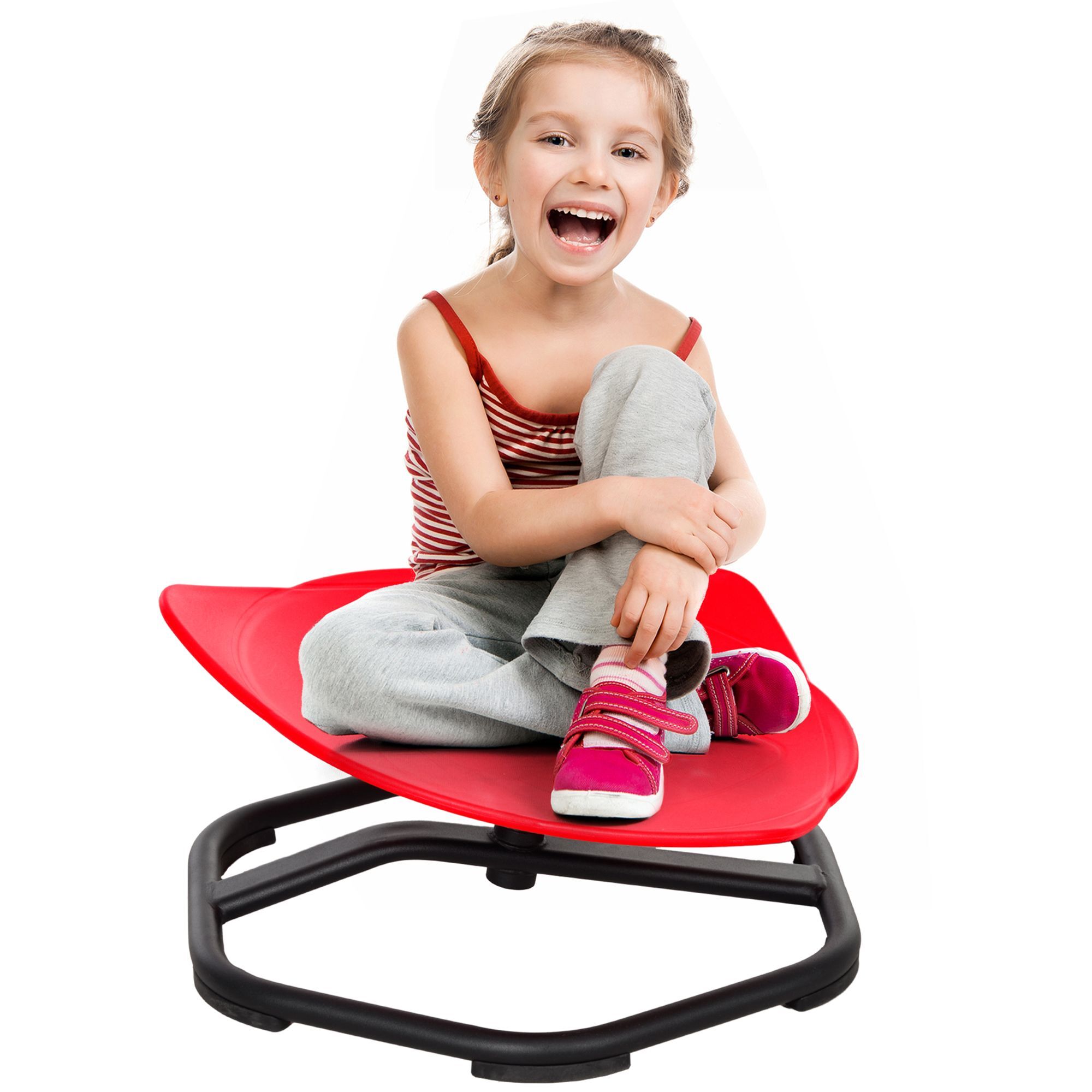 Aiyaplay Spinning Chair, Sit And Spin, Coordination & Balance, Sensory Spinning Chair For Toddlers 3-6 Years, Red