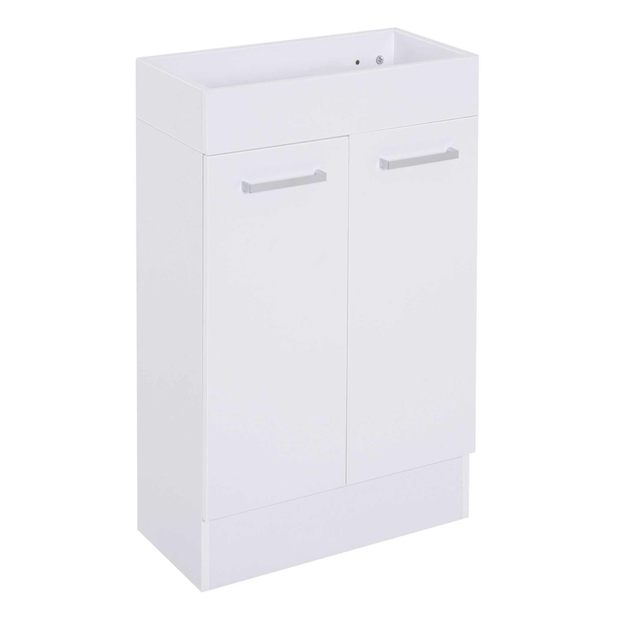 Kleankin 500mm Freestanding Vanity Unit Under Sink Bathroom Vanity W/ceramic Basin & Storage Cabinet Home Furniture-white