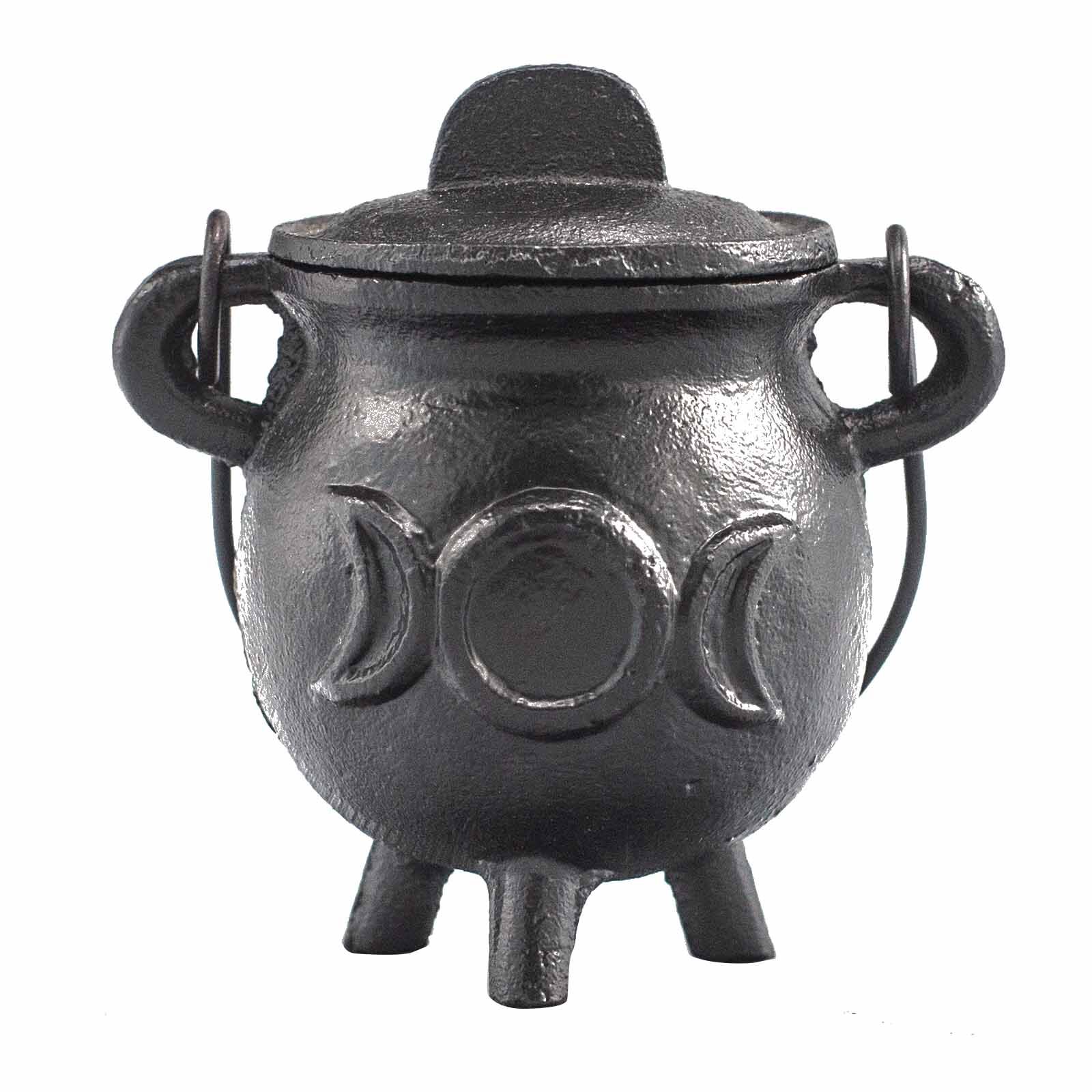 Cast Iron Cauldron With Triple Moon 6.5x13cm