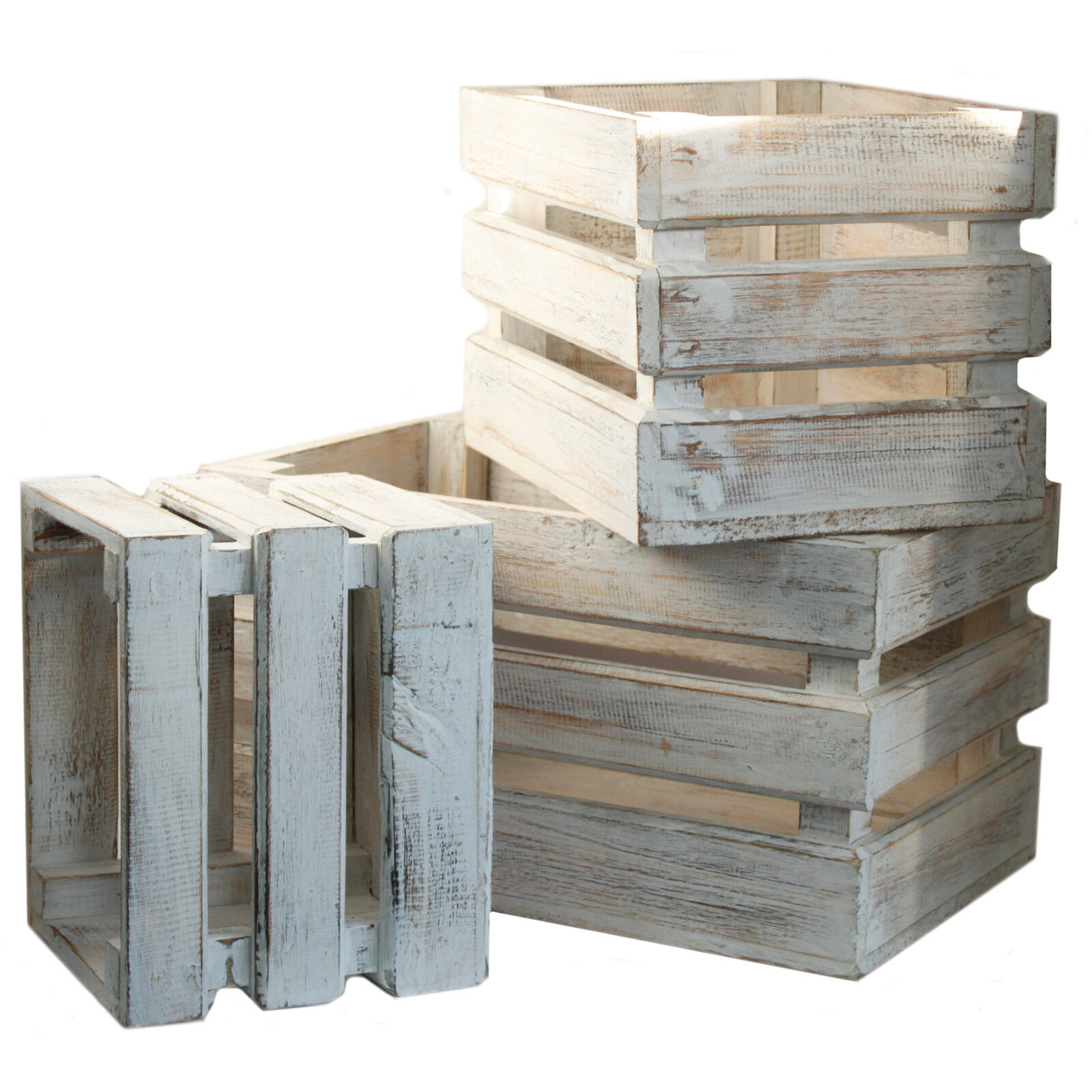 Fruit Box Set Of 3 - Whitewash