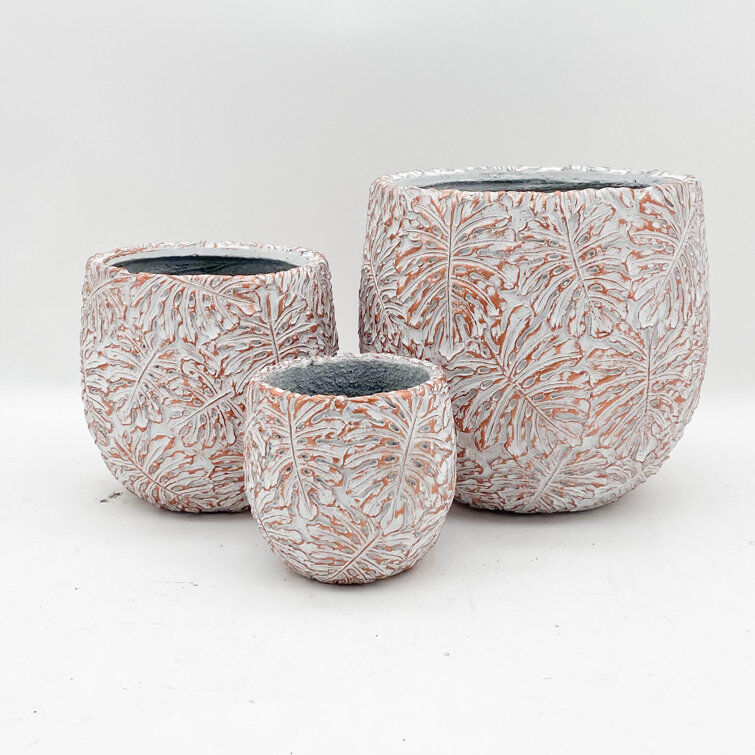 23/33/45cm Set 3 Cement Pots