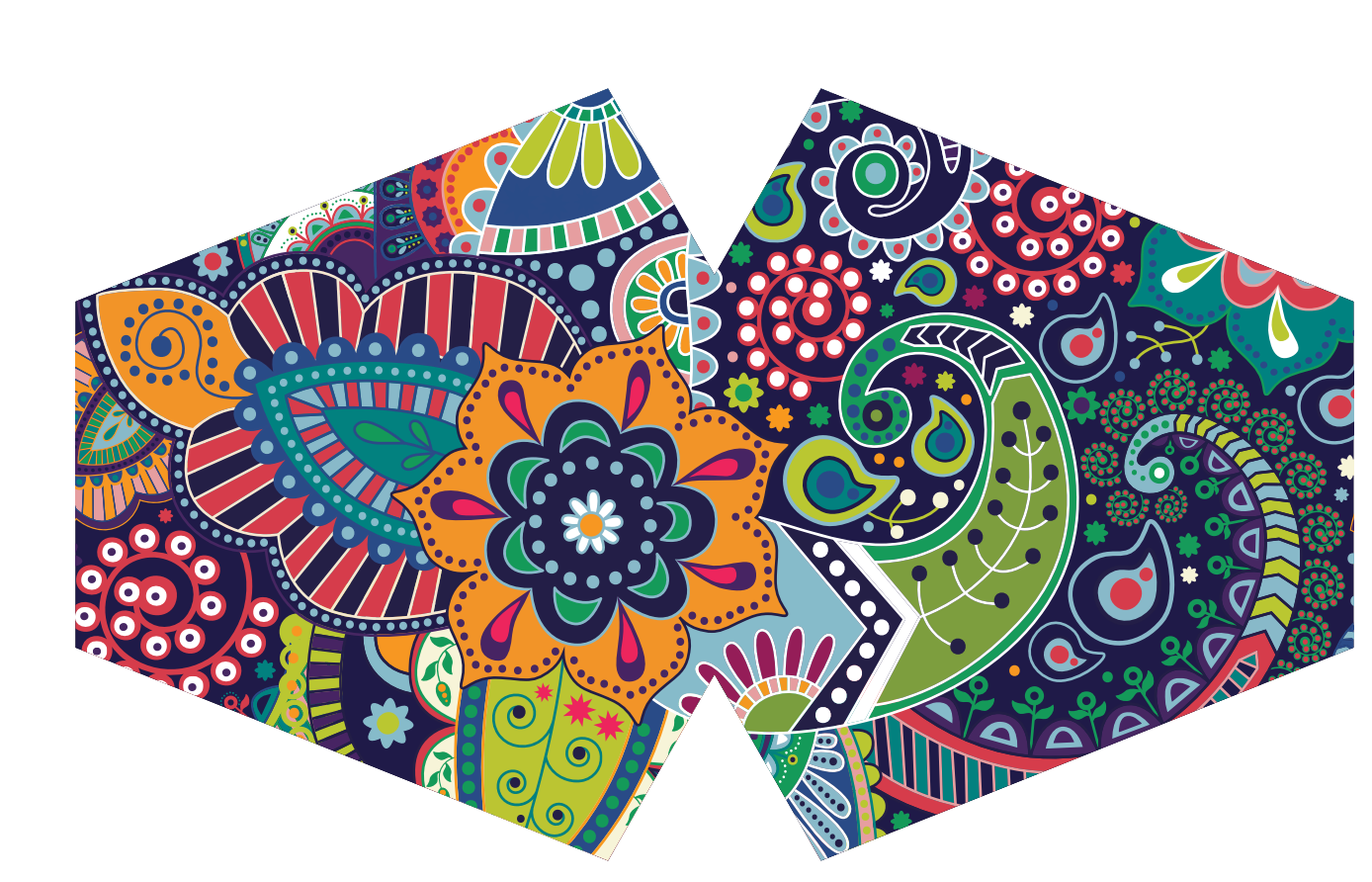 Reusable Fashion Face Mask - Funky Swirls (adult)
