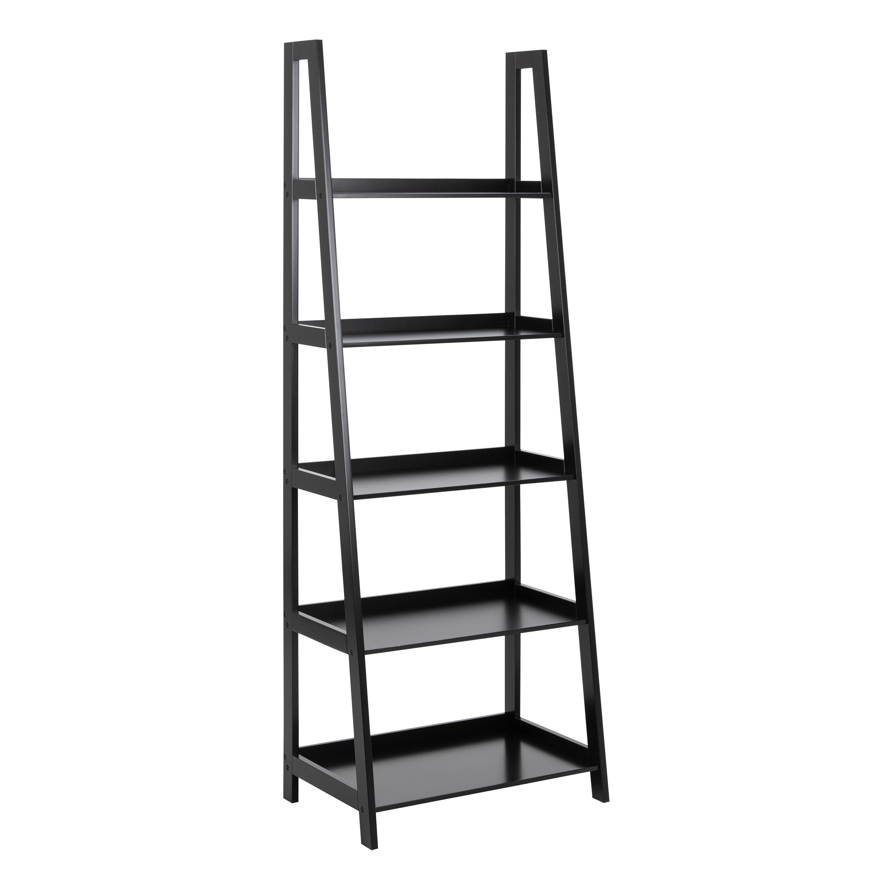 Wally Bookcase With 5 Shelves In Black