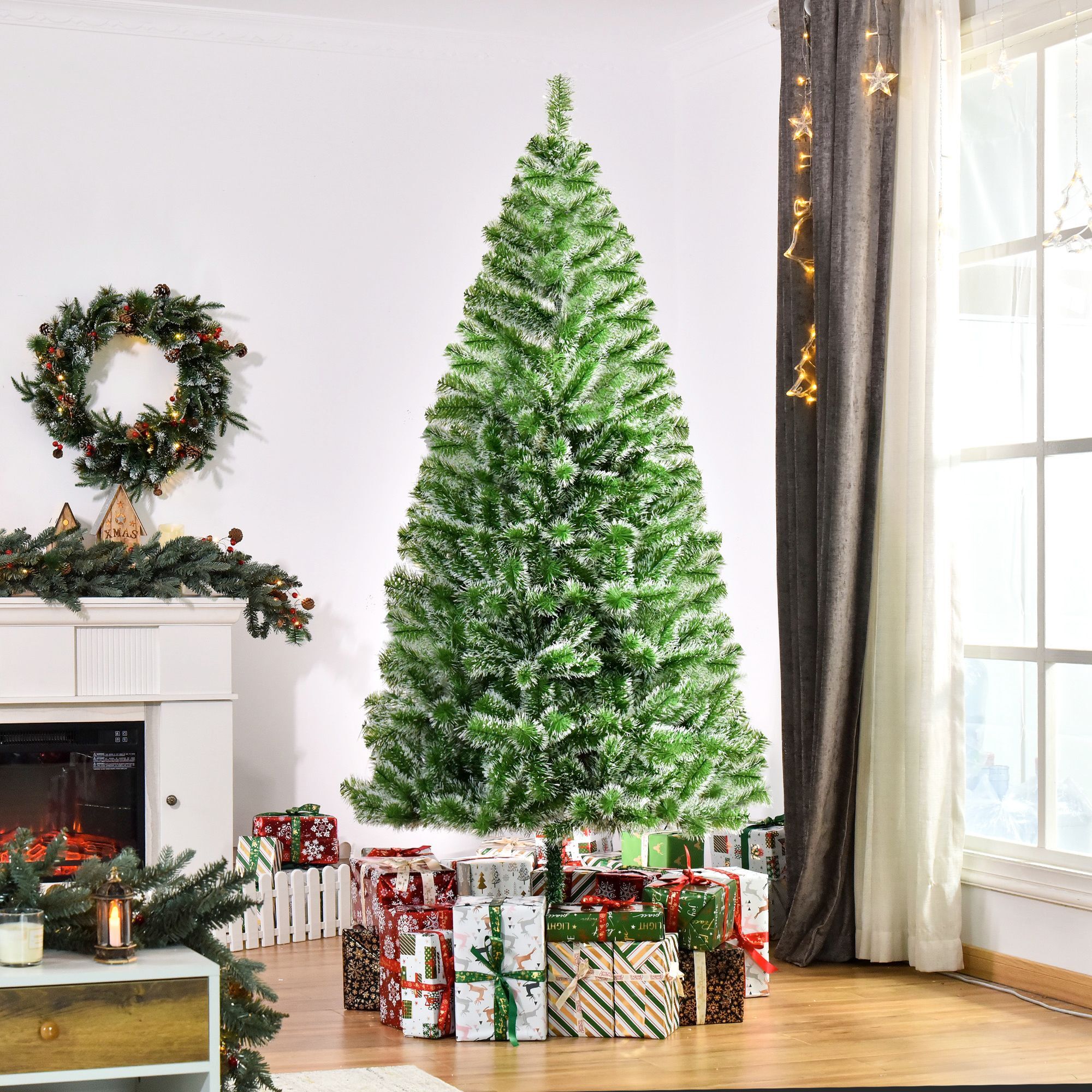 Homcom Christmas Tree 2.1m W/ Metal Stand