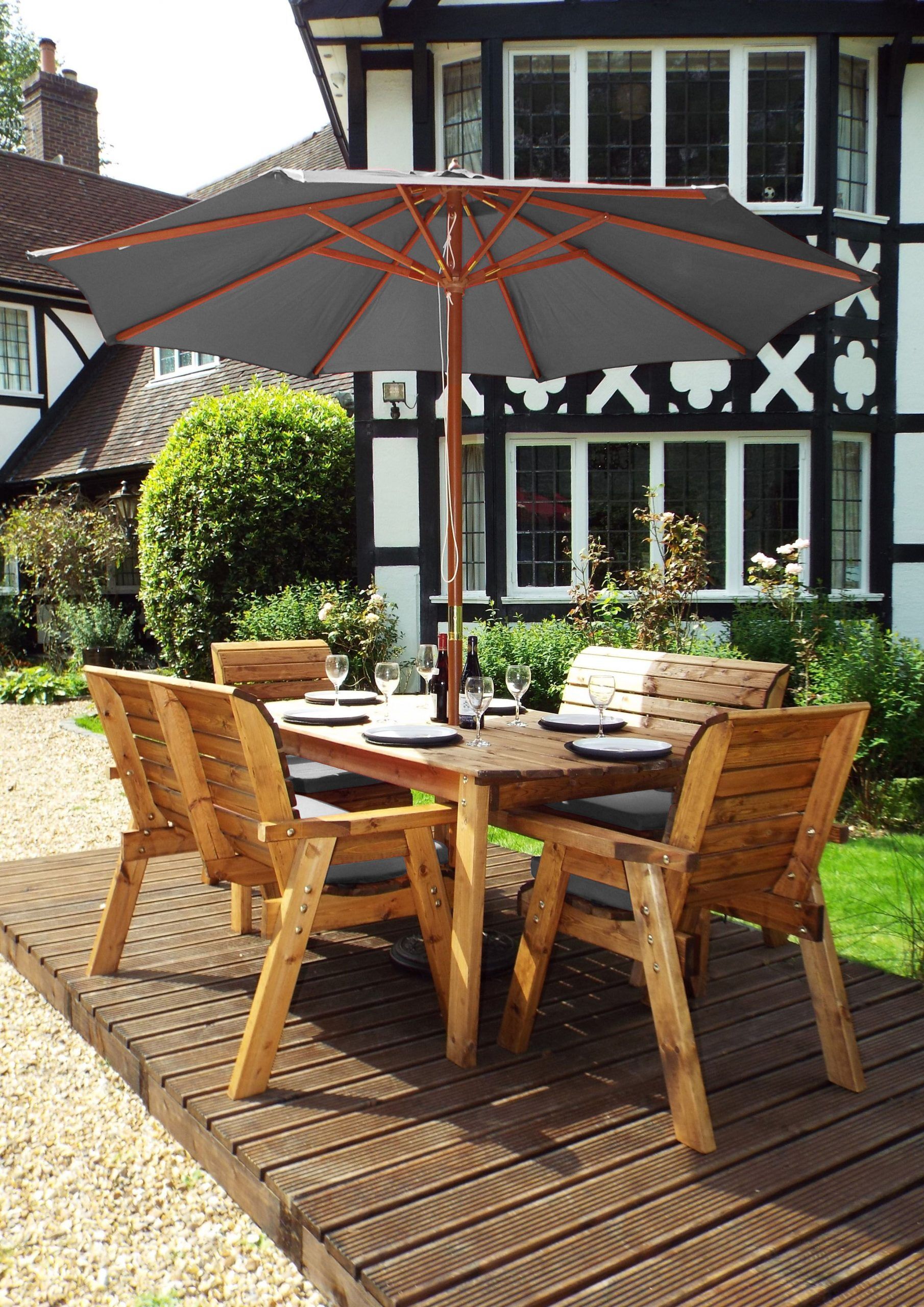 Six Seater Rectangular Table Set - Grey