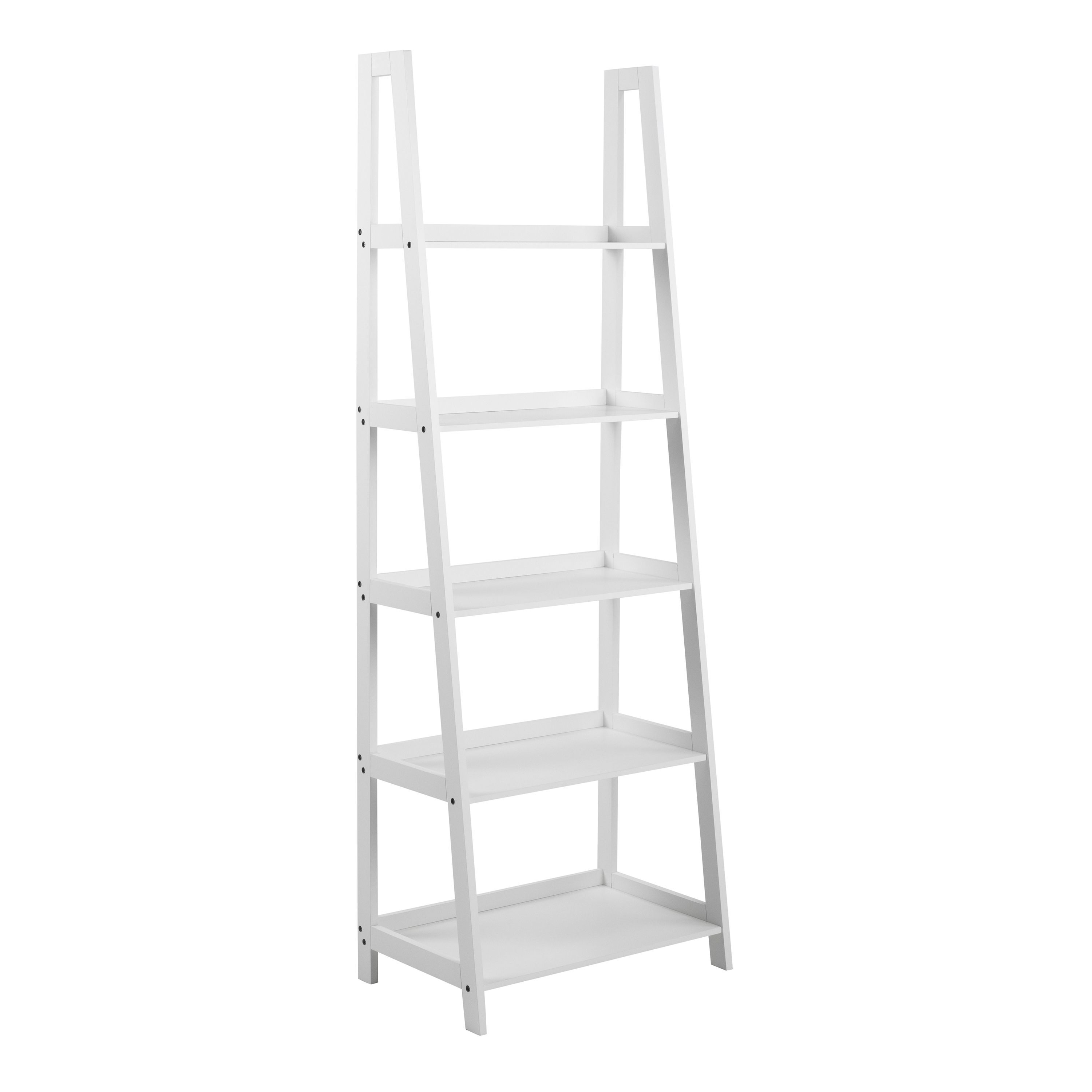 Wally Bookcase With 5 Shelves In White