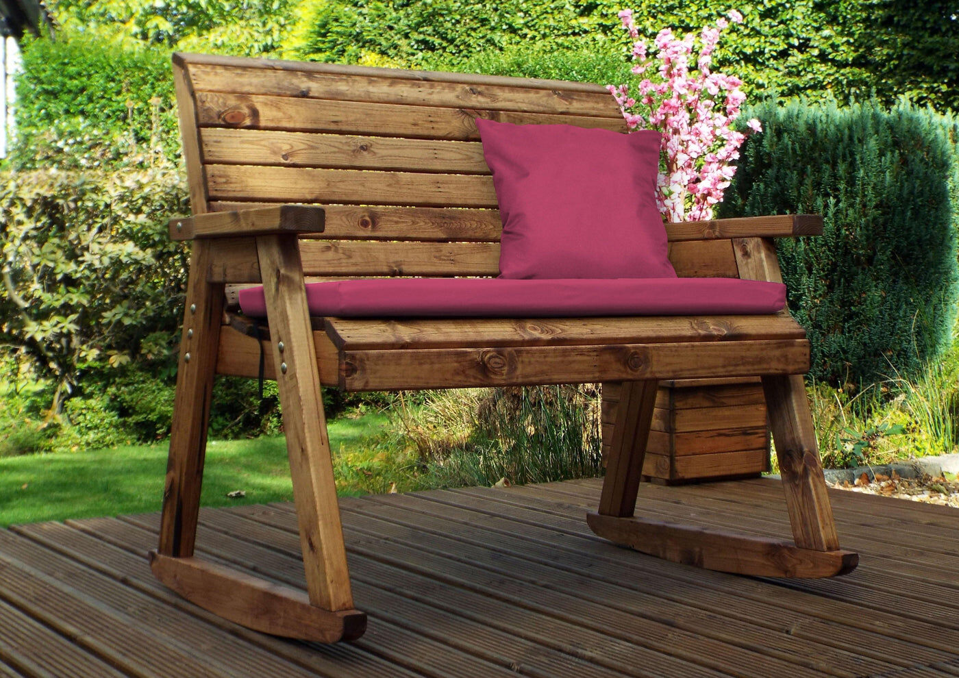 Rocker Bench - Burgundy