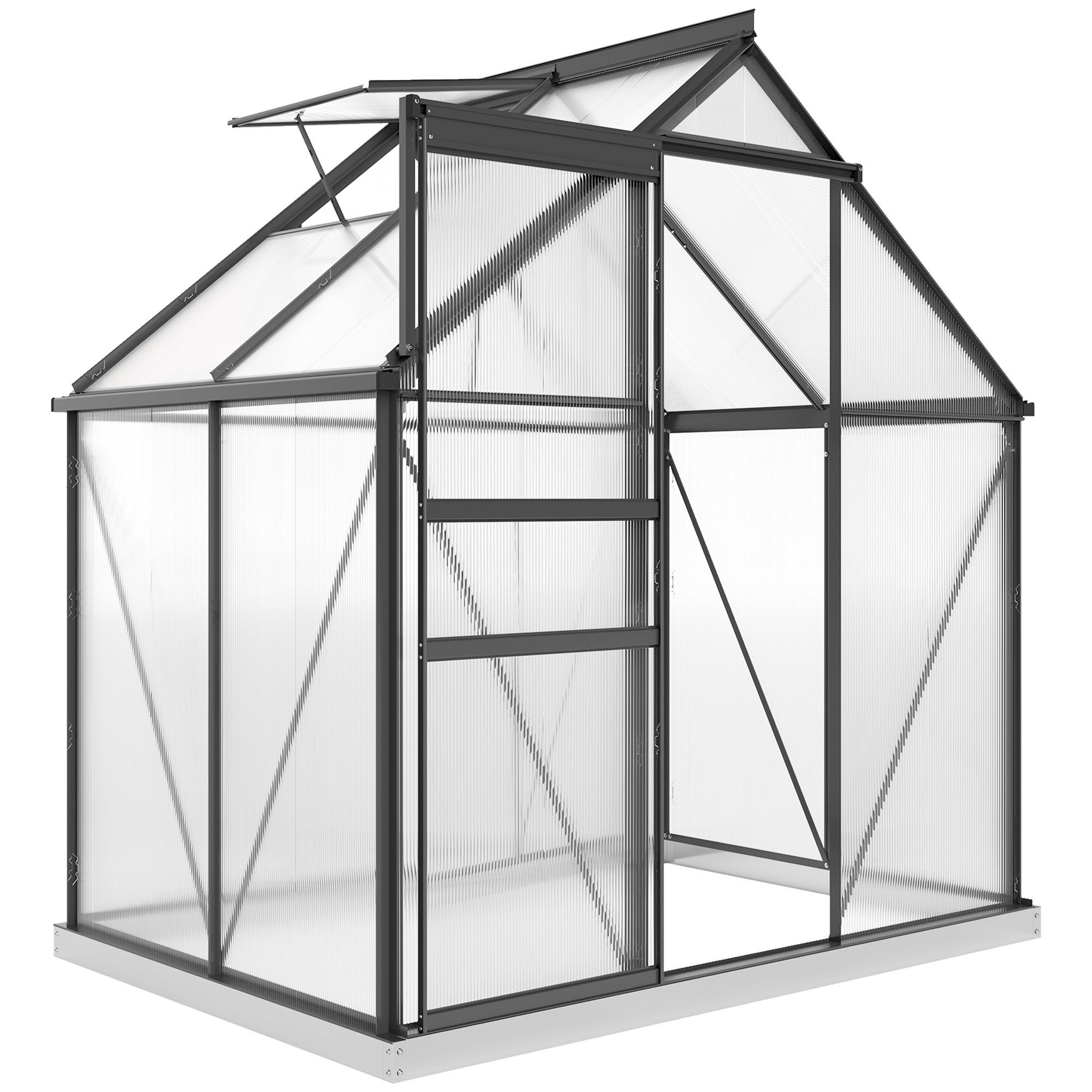 Outsunny 192.5 X 131cm Walk-in Polycarbonate Greenhouse