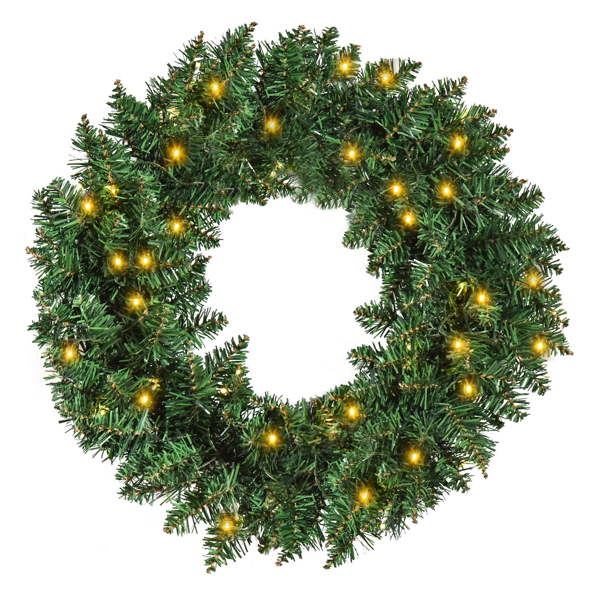 Homcom Christmas Wreath Decoration, 50 Led Lights