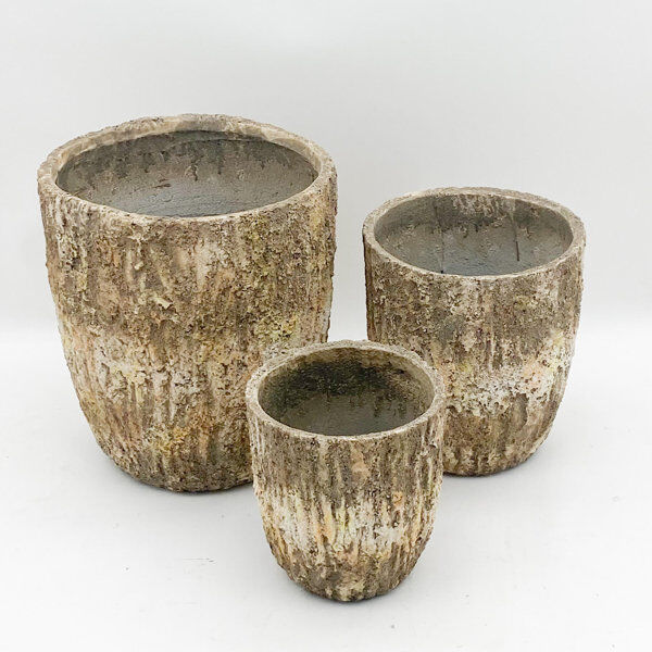 31/39/50cm Set 3 Cement Pots