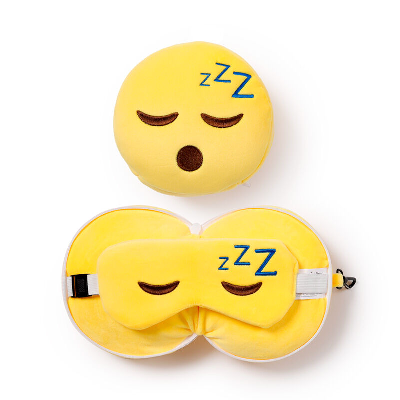 Relaxeazzz Travel Pillow & Eye Mask - Snoozie The Sleeping Head
