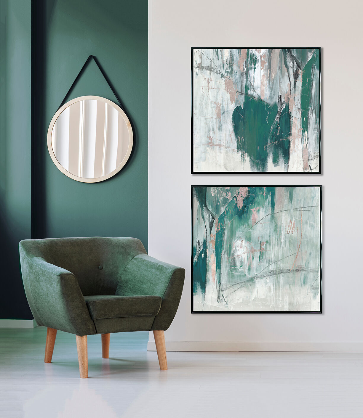 Shades Of Green I By Tom Reeves - Framed Art