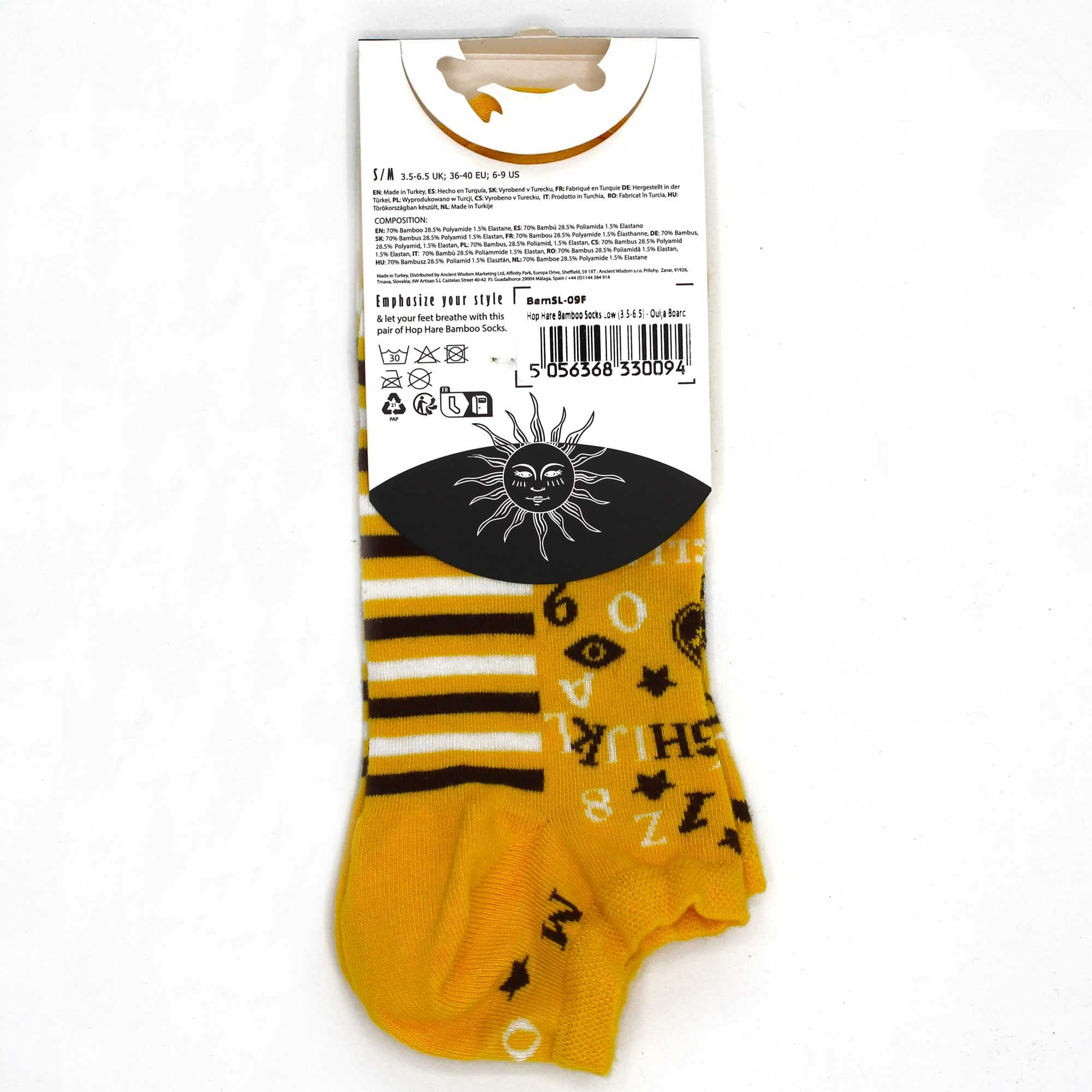 S/m Hop Hare Bamboo Socks Low (3.5-6.5) - Ouija Board