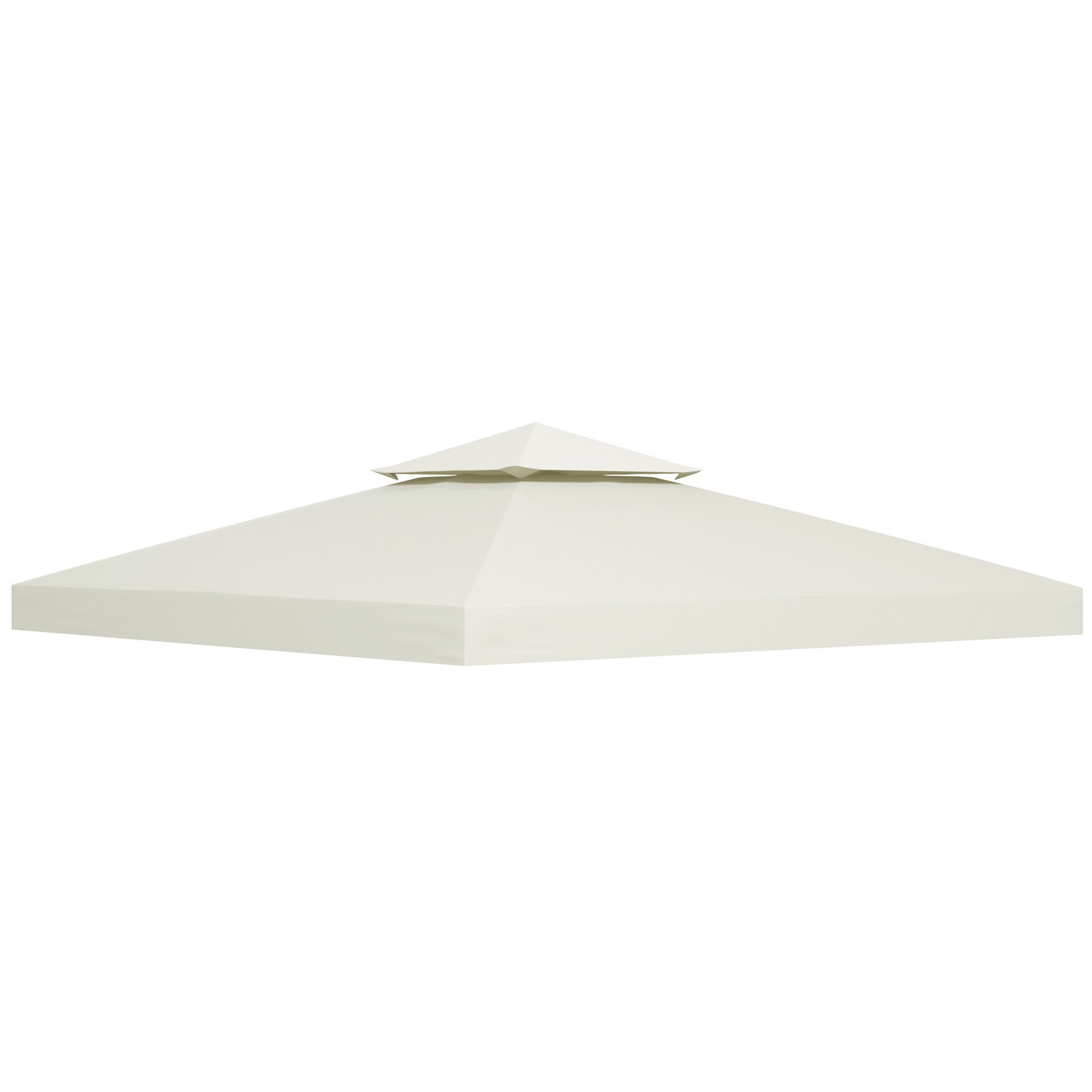 Outsunny 3 X 3(m) Gazebo Canopy Roof Top Replacement Cover Spare Part Cream White (top Only)