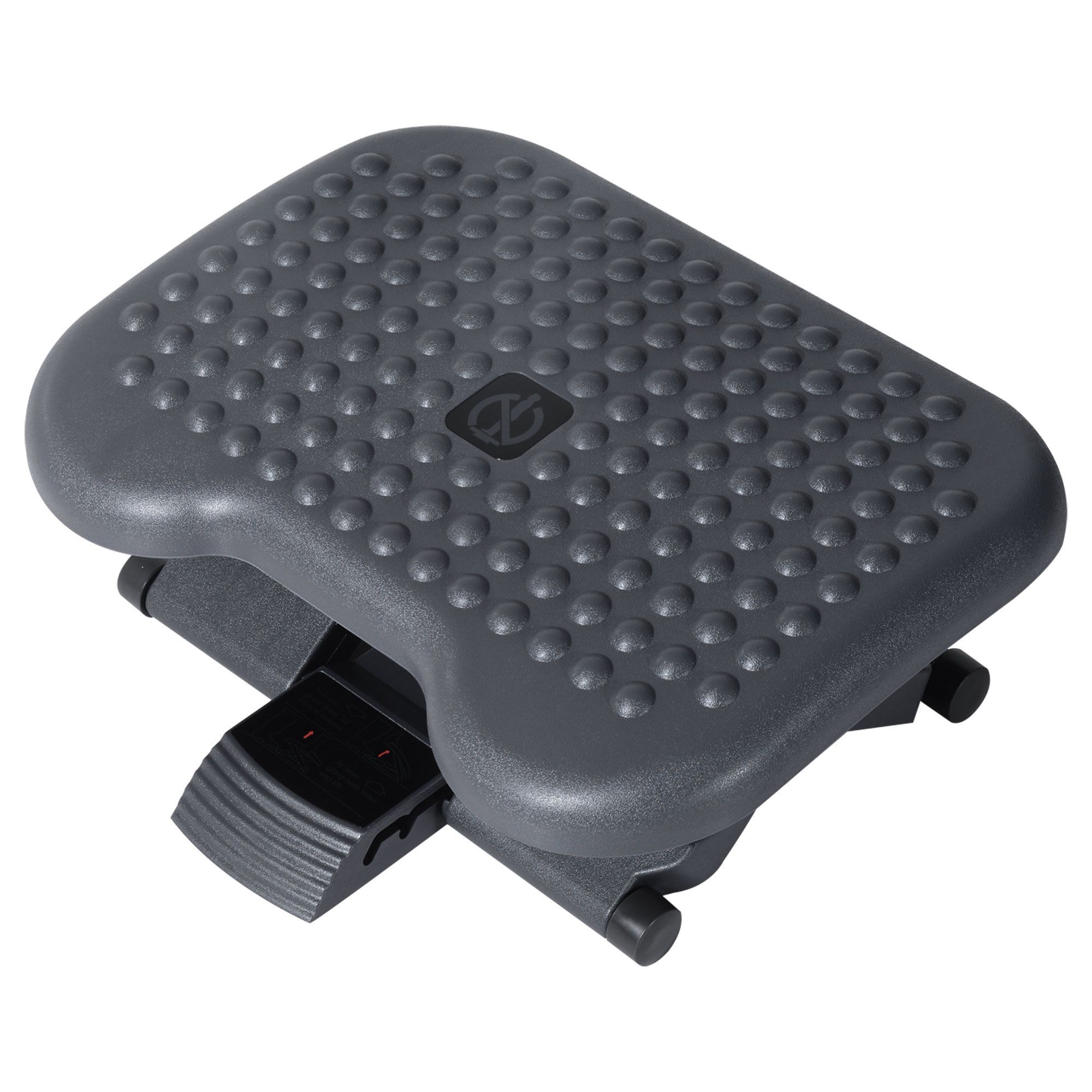 Homcom Footrest Adjustable Height & Angle Tilting Platform Home Office Foot Rest