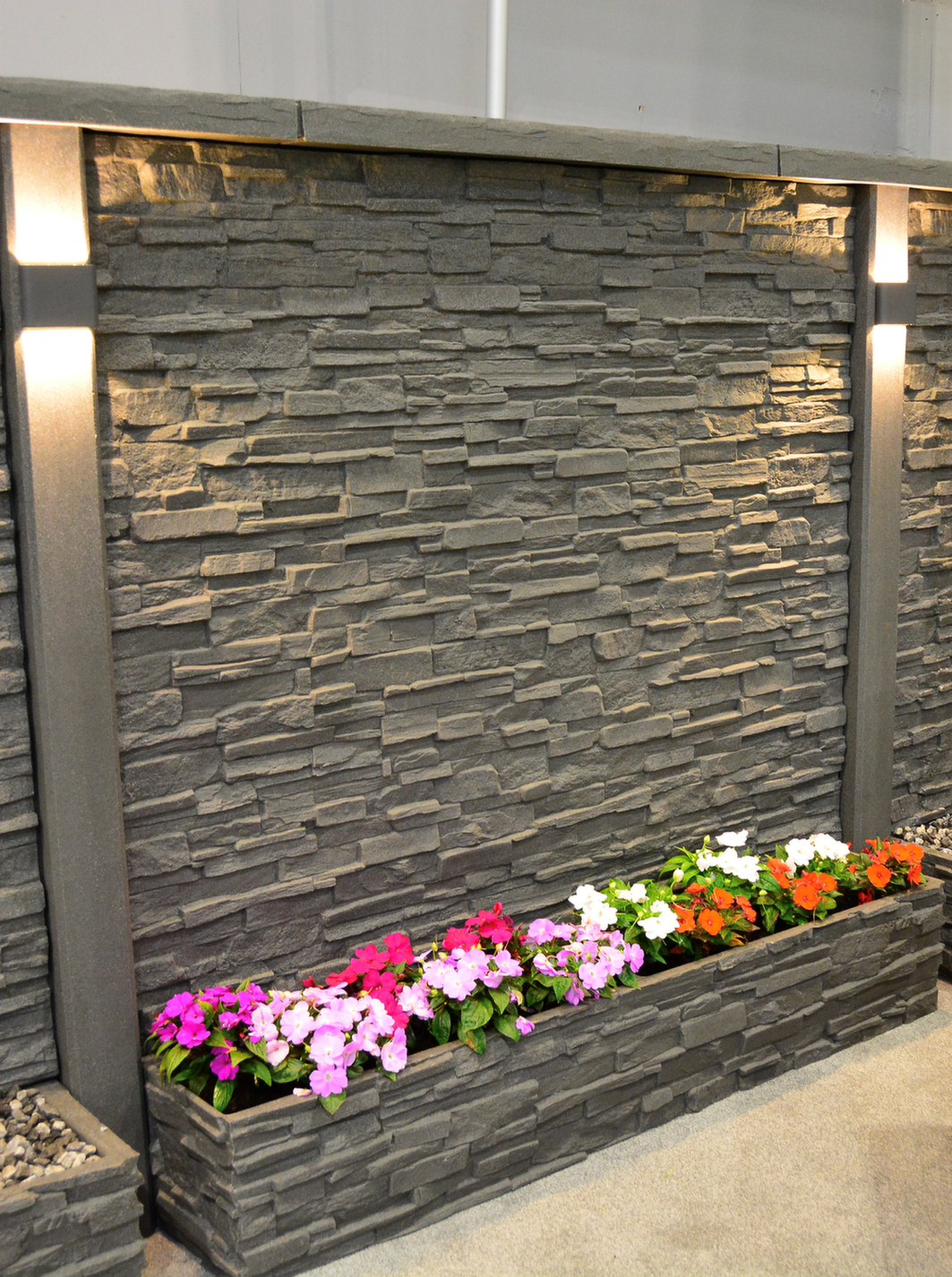 Lakeland Slate 6ft Self-watering Planter Feature - In Ground - Millstone Grey
