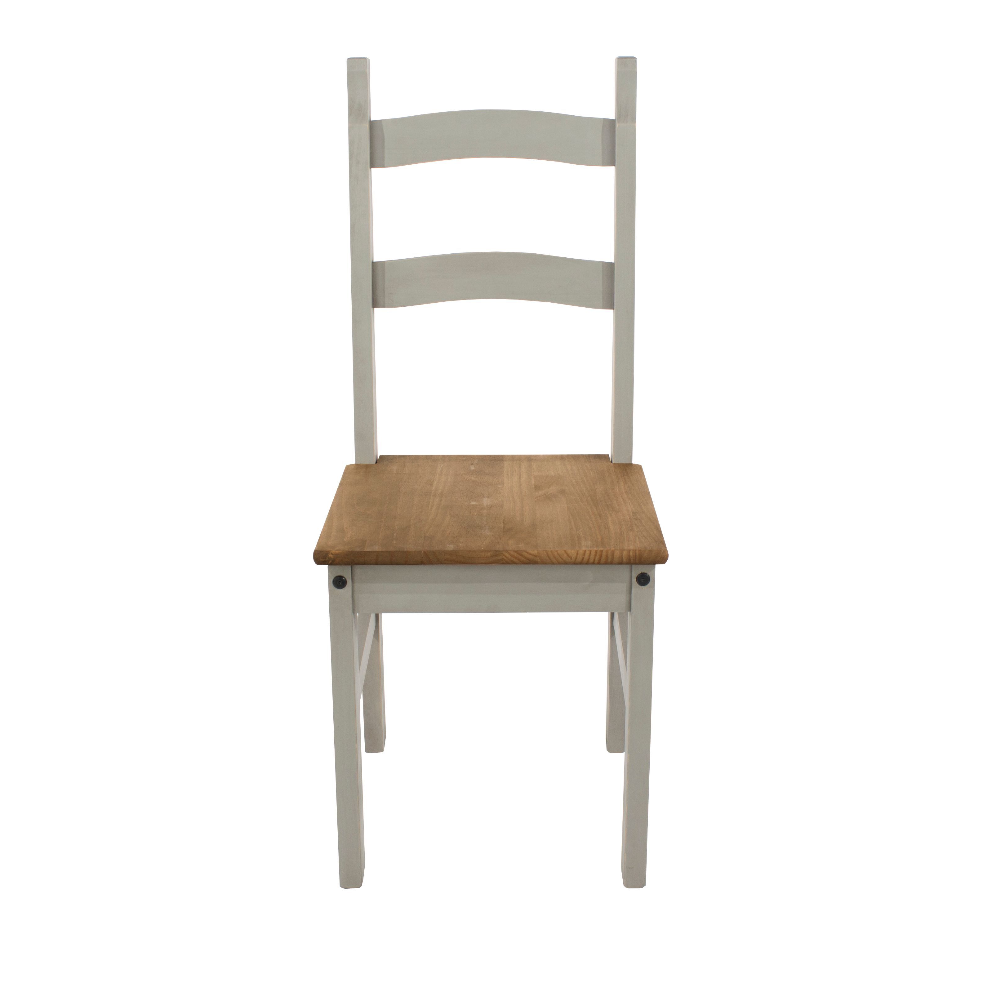 Corona Grey Solid Pine Chairs (pair)