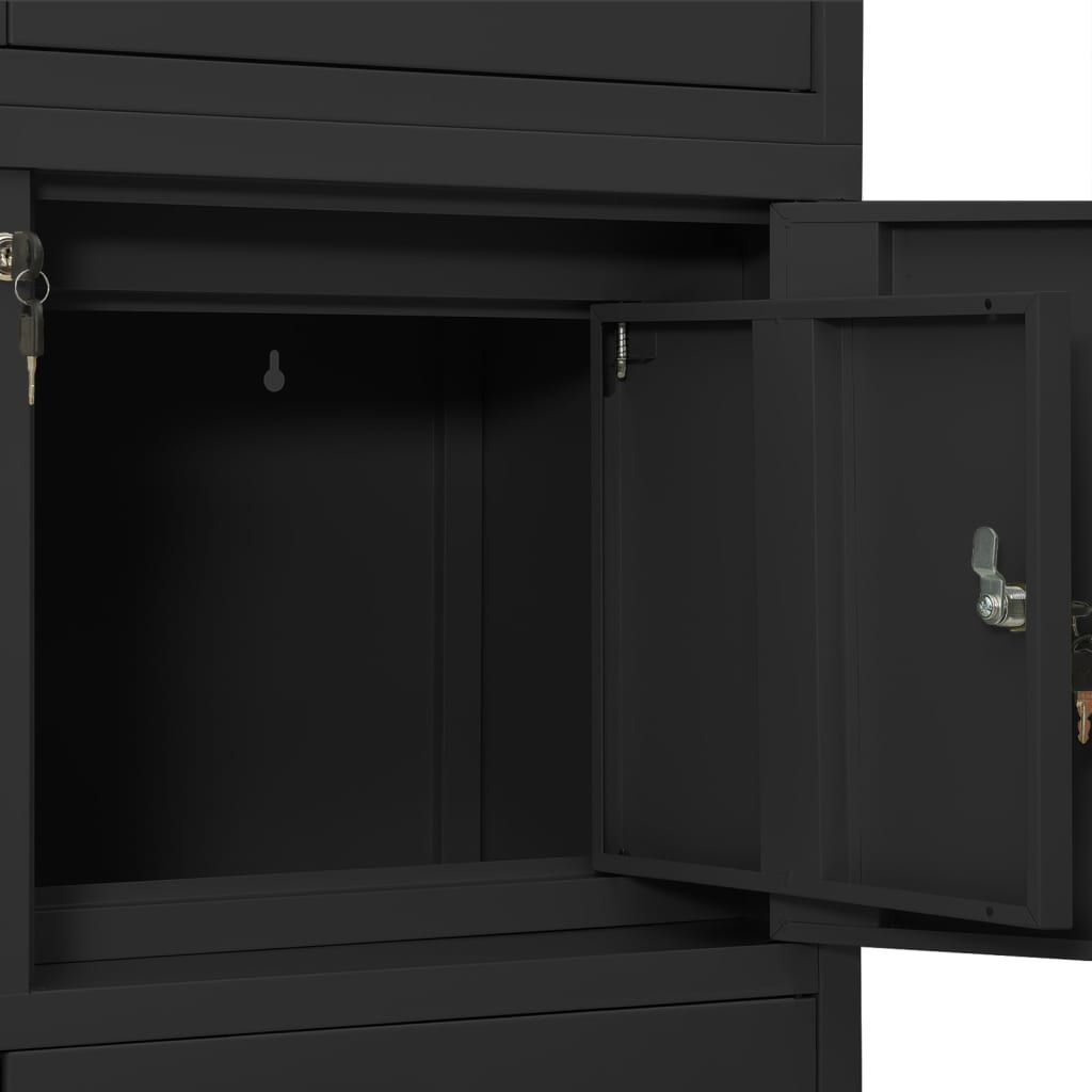 Vidaxl Office Cabinet Anthracite 90x40x180 Cm Steel