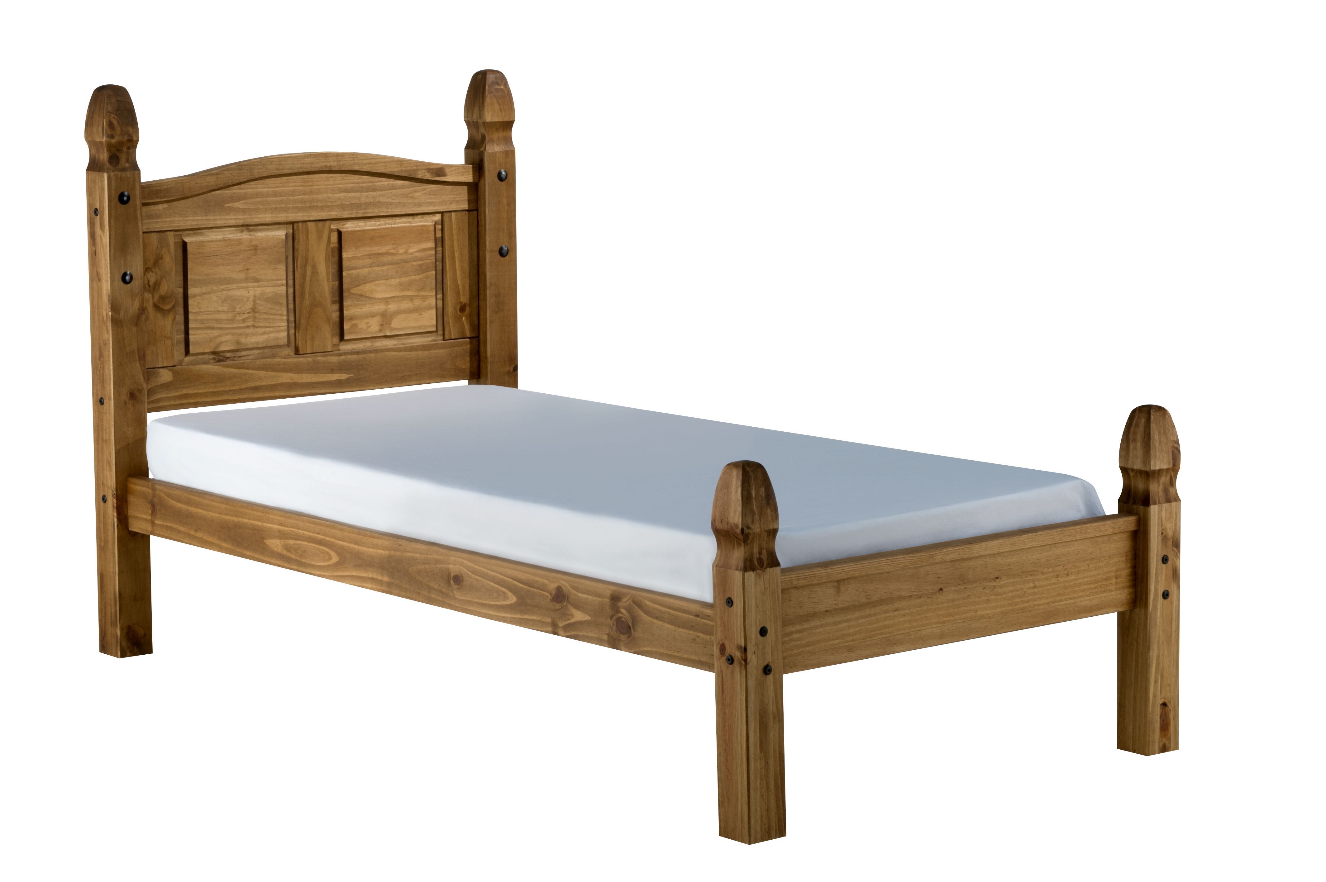 Corona Low End Single Bed Pine
