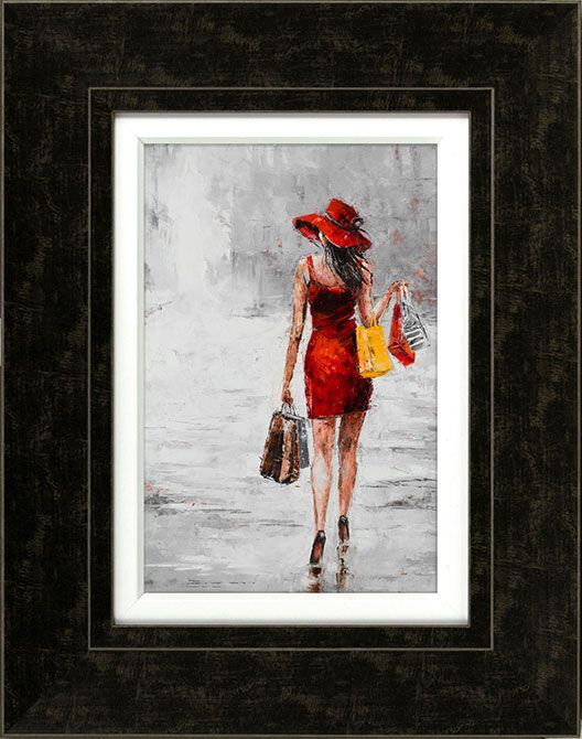 City Shopping Ii By Jolanata Kowalik - Framed Art