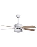 Ceiling Fan With Light Ventilator White Synthetic Material Metal 5 Blades Remote Control Minimalist Design Beliani